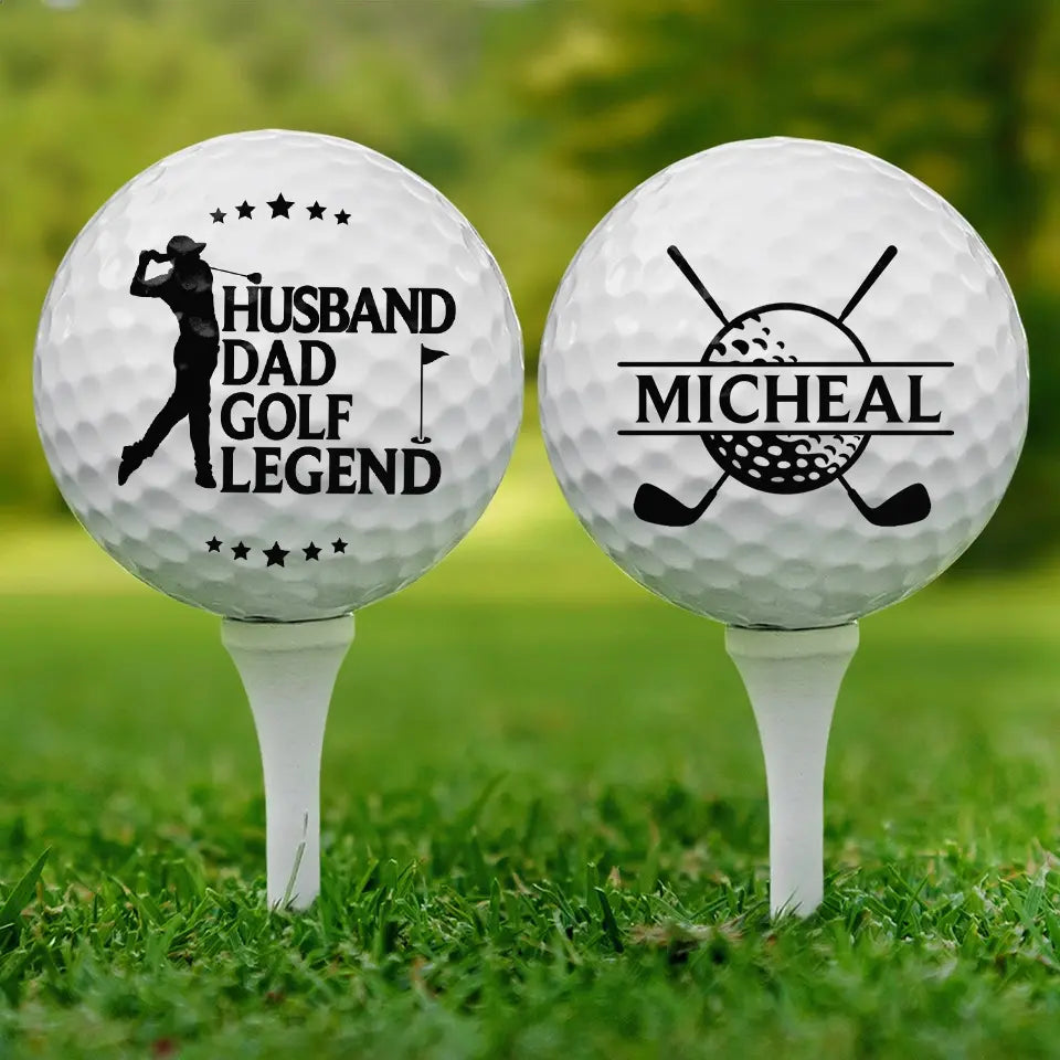 Personalized Golf Legend Custom Golf Ball for Family, Gift for Dad and Golf Lovers