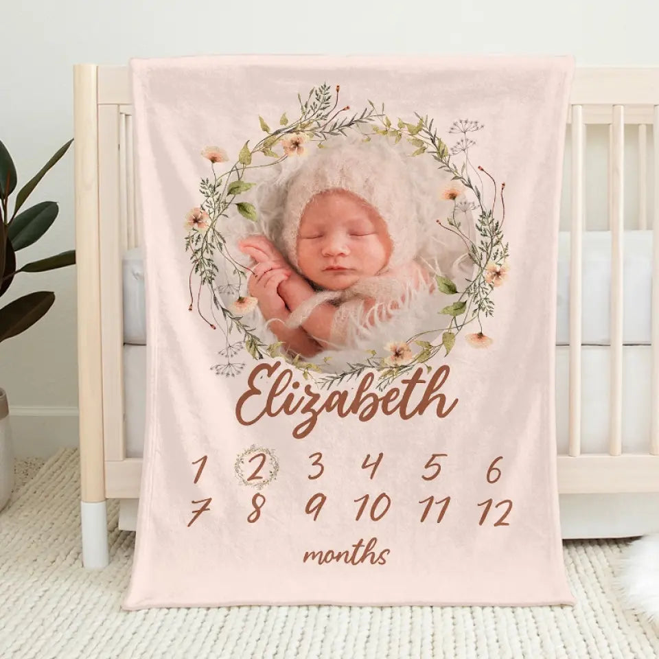 Custom Photo Baby Blanket, Your Smile Is Enough Personalized Family Gift for Newborns and Kids