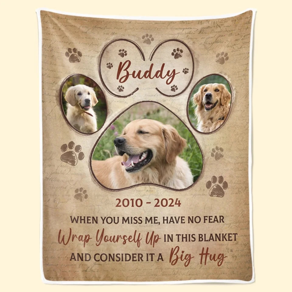Custom Photo Pet Memorial Blanket, Sometimes The Smallest Things Sympathy Gift for Pet Lovers