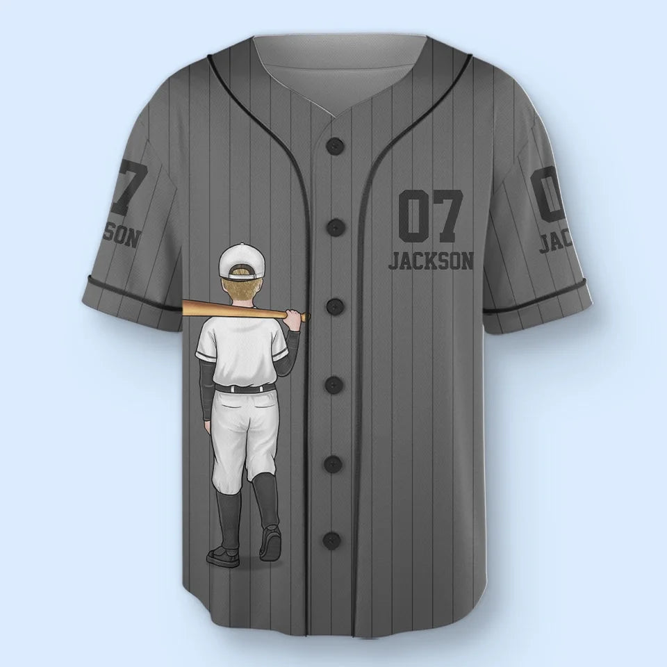 Keep Your Eye On The Ball Personalized Custom Baseball Jersey Gift for Sport Lovers