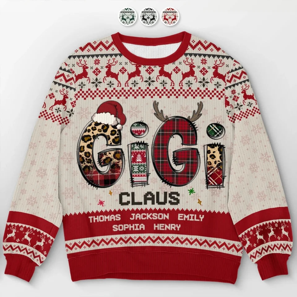 A Beautiful Sight We're Happy Tonight Personalized Family Ugly Christmas Sweatshirt Gift for Grandma