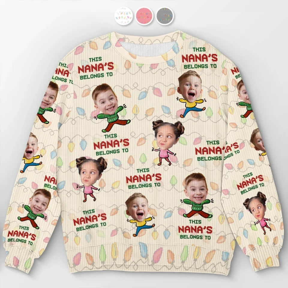 Custom Photo Funny Family Ugly Sweatshirt Personalized Unisex Christmas Gift for Mom or Grandma