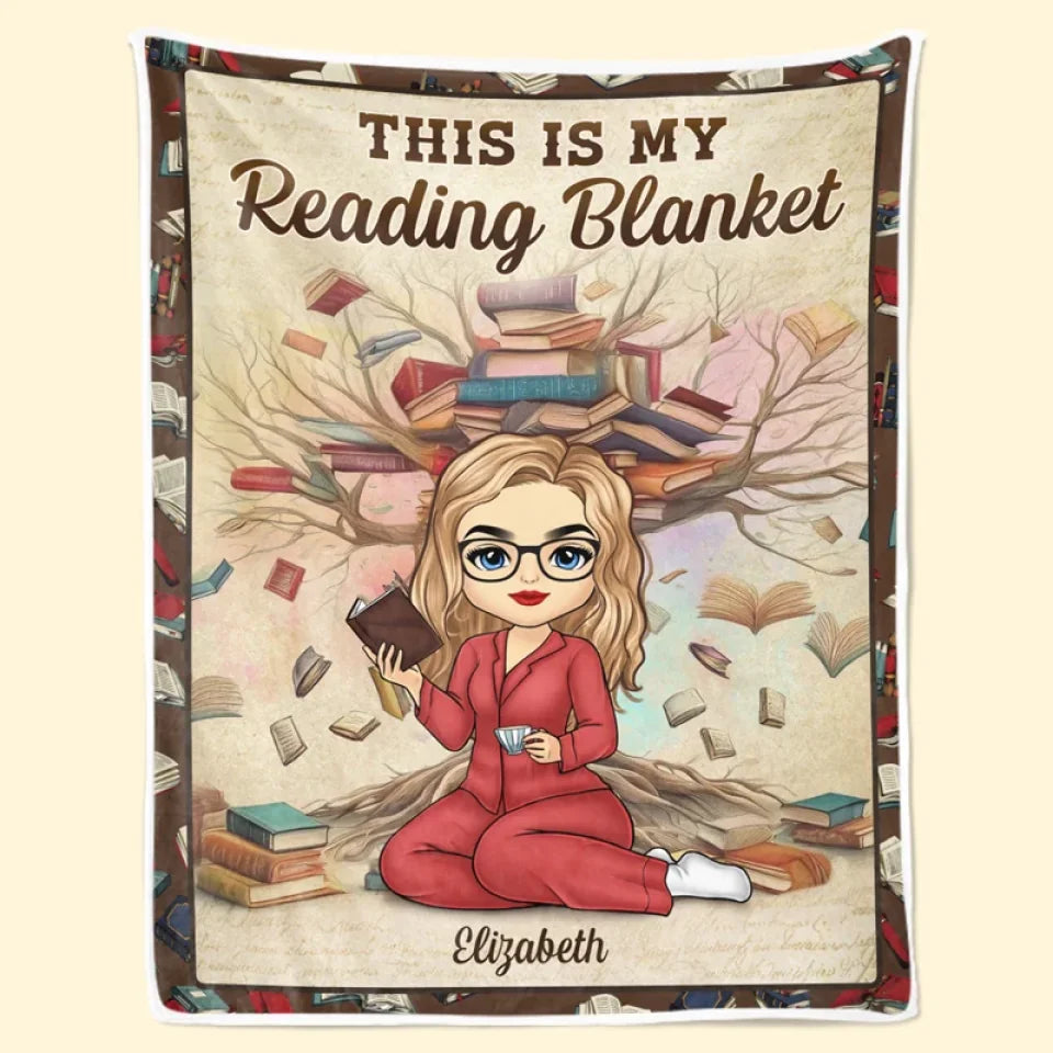 Life Is Better In Bed With A Book Personalized Custom Blanket Gift for Book Lovers