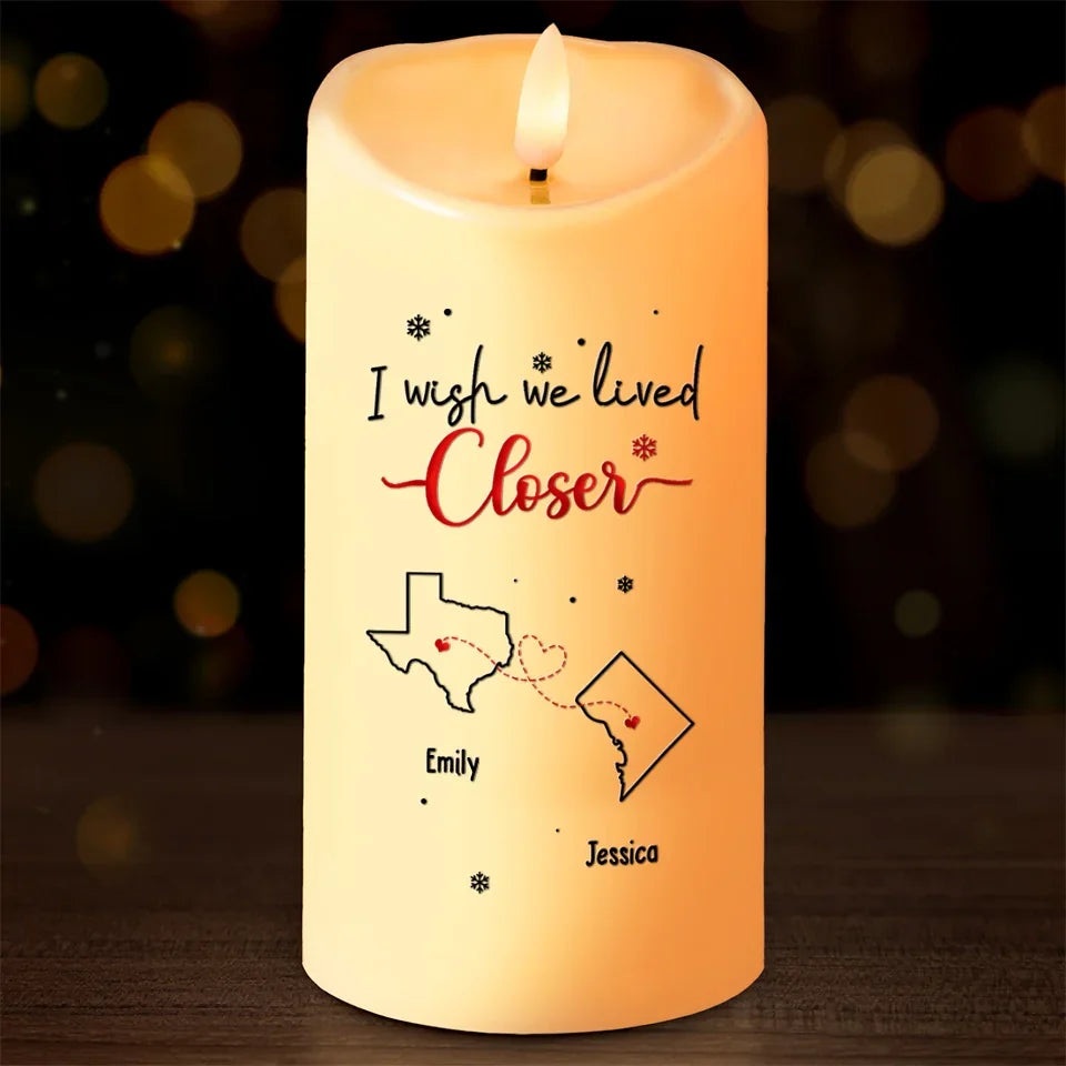 Personalized Custom LED Candle for Best Friends – True Friends Spirit Christmas Gift for BFFs and Sisters