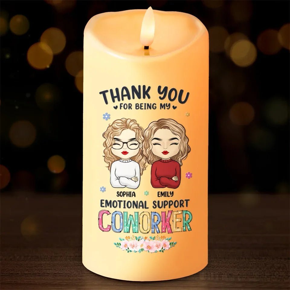 Personalized Bestie LED Candle, Custom Christmas Gift for Best Friends, BFFs, Sisters and Coworkers