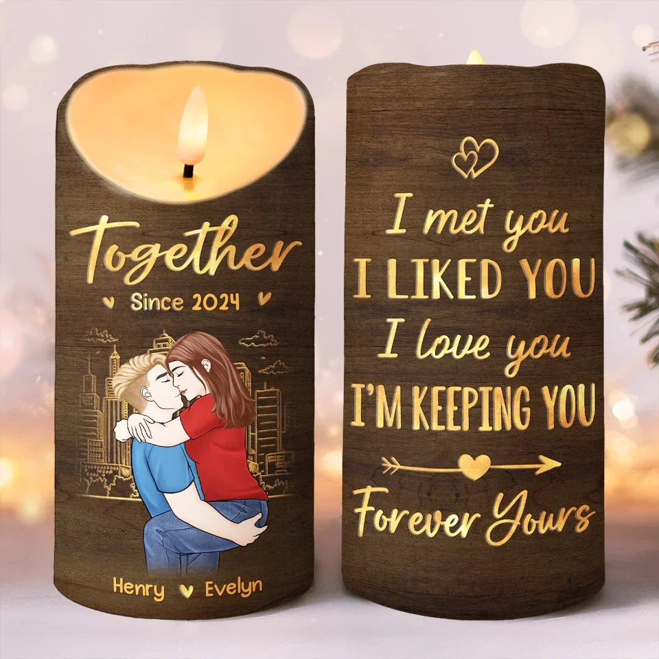 I Love You The Most Personalized Custom LED Candle for Couples, Christmas or Anniversary Gift