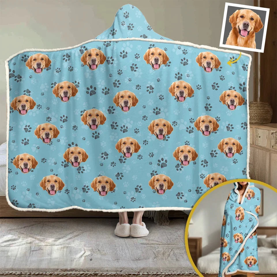 Personalized Dog & Cat Photo Snuggle Blanket or Hoodie Blanket, Love Without Limits Pet Owner Gift
