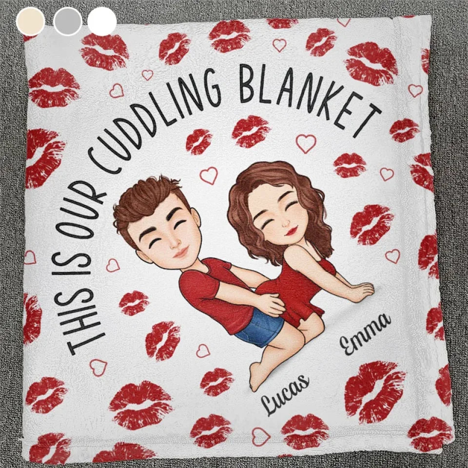 Personalized Couple Christmas Blanket - Spending the Holidays With You Gift for Husband Wife or Anniversary