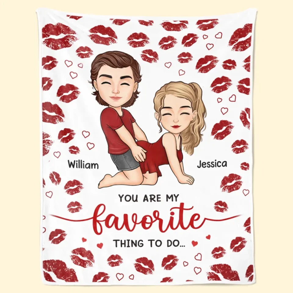 Our Hearts Speak The Same Language Personalized Couple Blanket, Christmas or Anniversary Gift