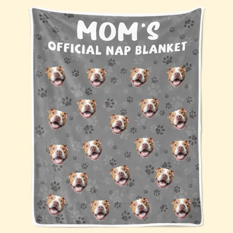 Custom Photo Pet Nap Blanket, Personalized Dog & Cat Blanket Gift for Pet Owners and Animal Lovers