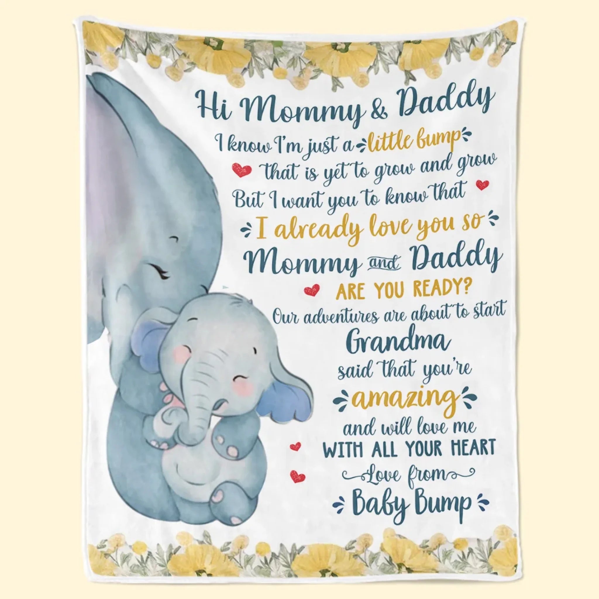Our First Miracle, Our Forever Love Personalized Family Blanket, Mother's Day or Baby Shower Gift