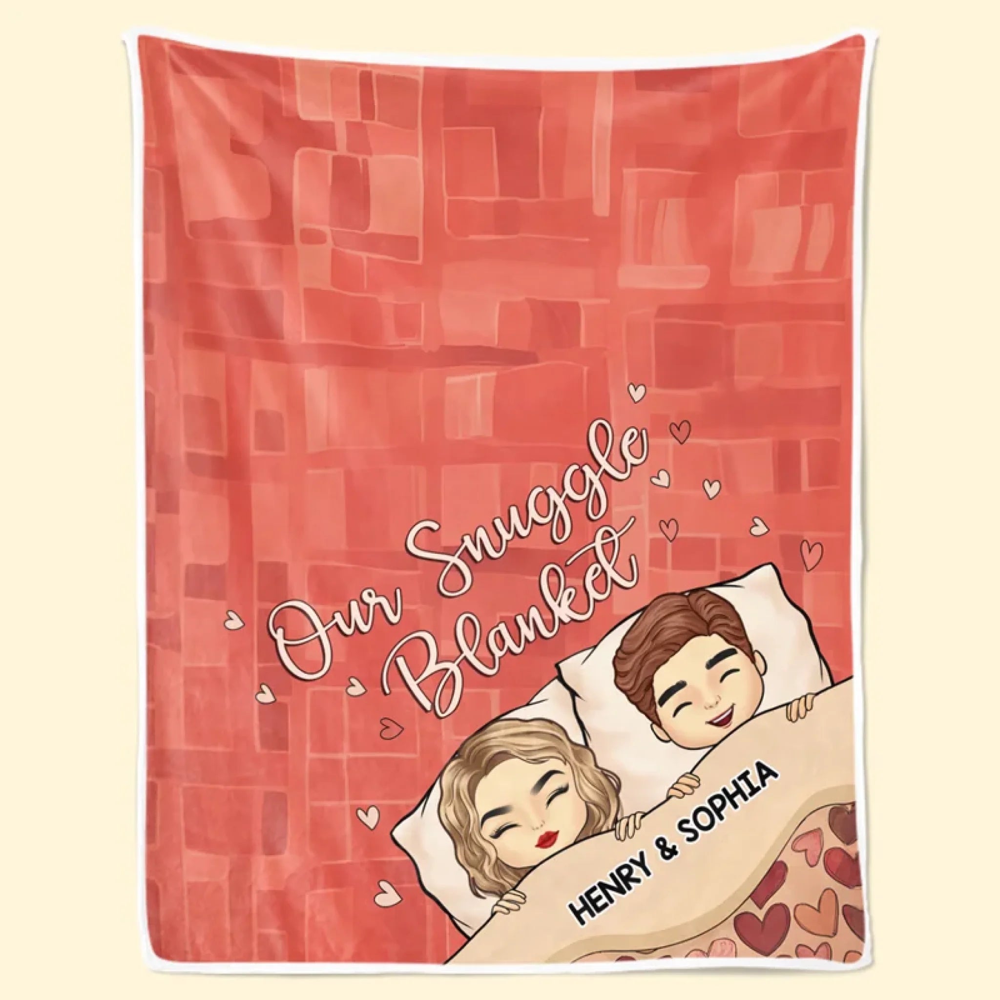 Our Love Nest Personalized Couple Blanket, Custom Anniversary Gift for Husband or Wife