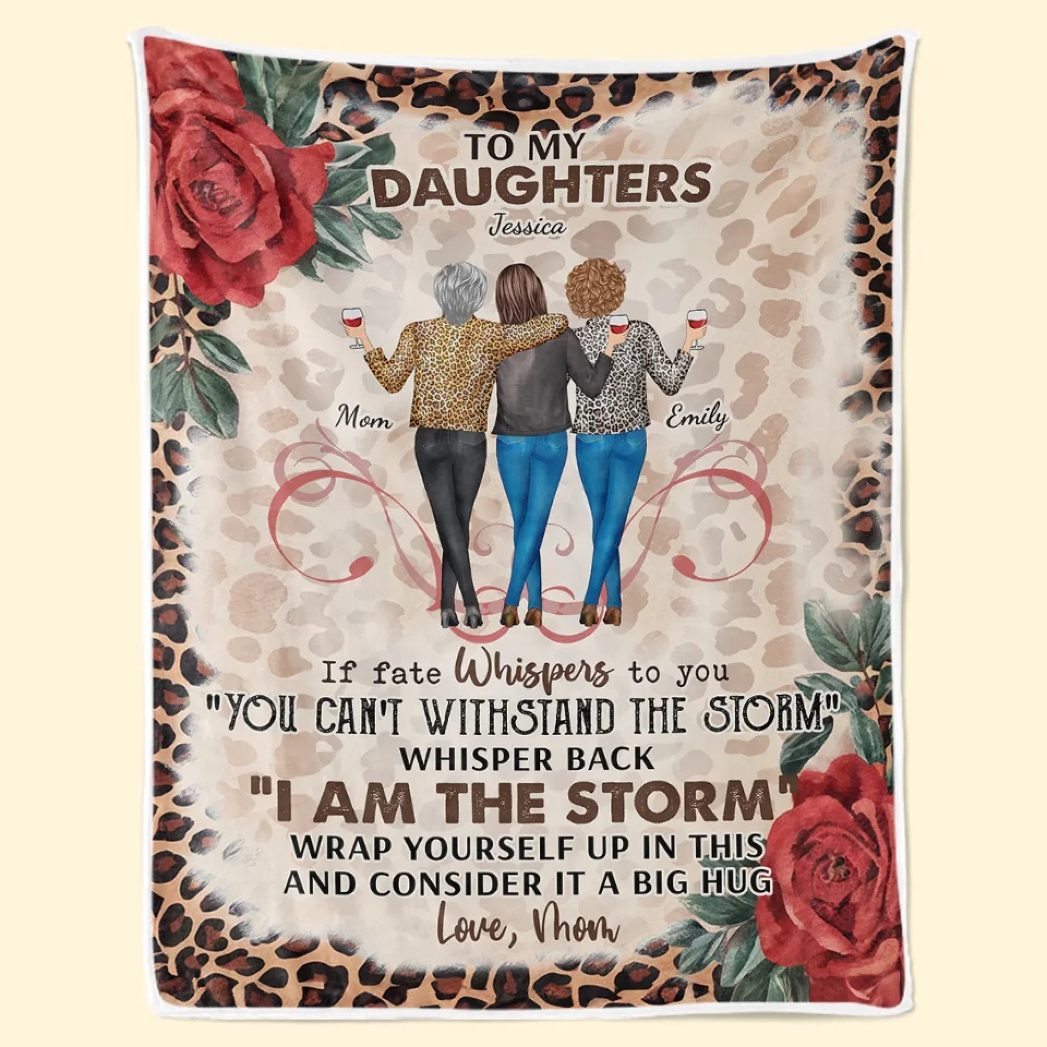 I Am The Storm Personalized Family Custom Blanket, Mother's Day Gift for Mom or Grandma