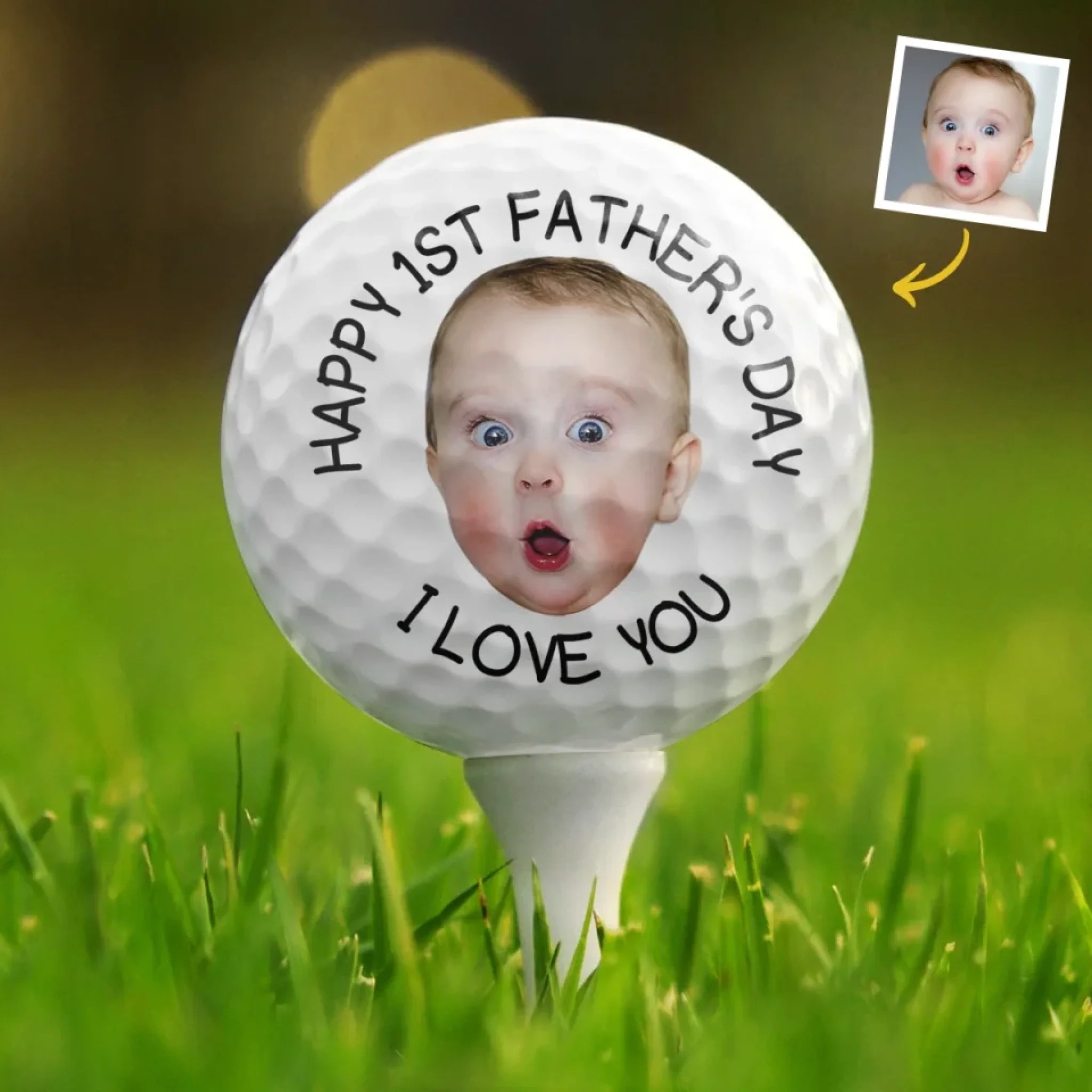 Personalized Photo Golf Ball, You're the Best Swing in My Life, Custom Father's Day Gift for Dad or Grandpa