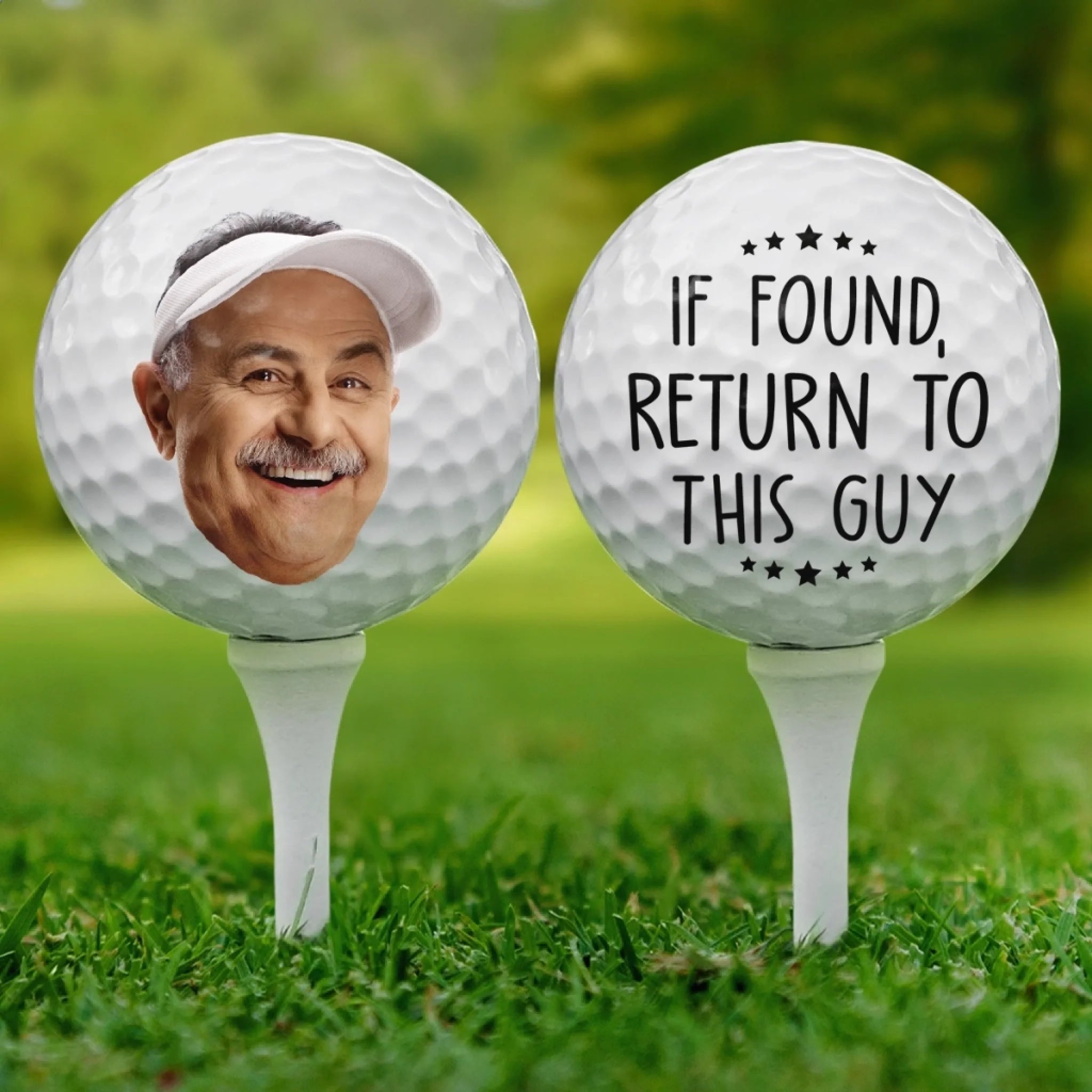 Personalized Custom Photo Golf Ball If Found Return to This Guy Gift for Dad Grandpa and Golf Lovers