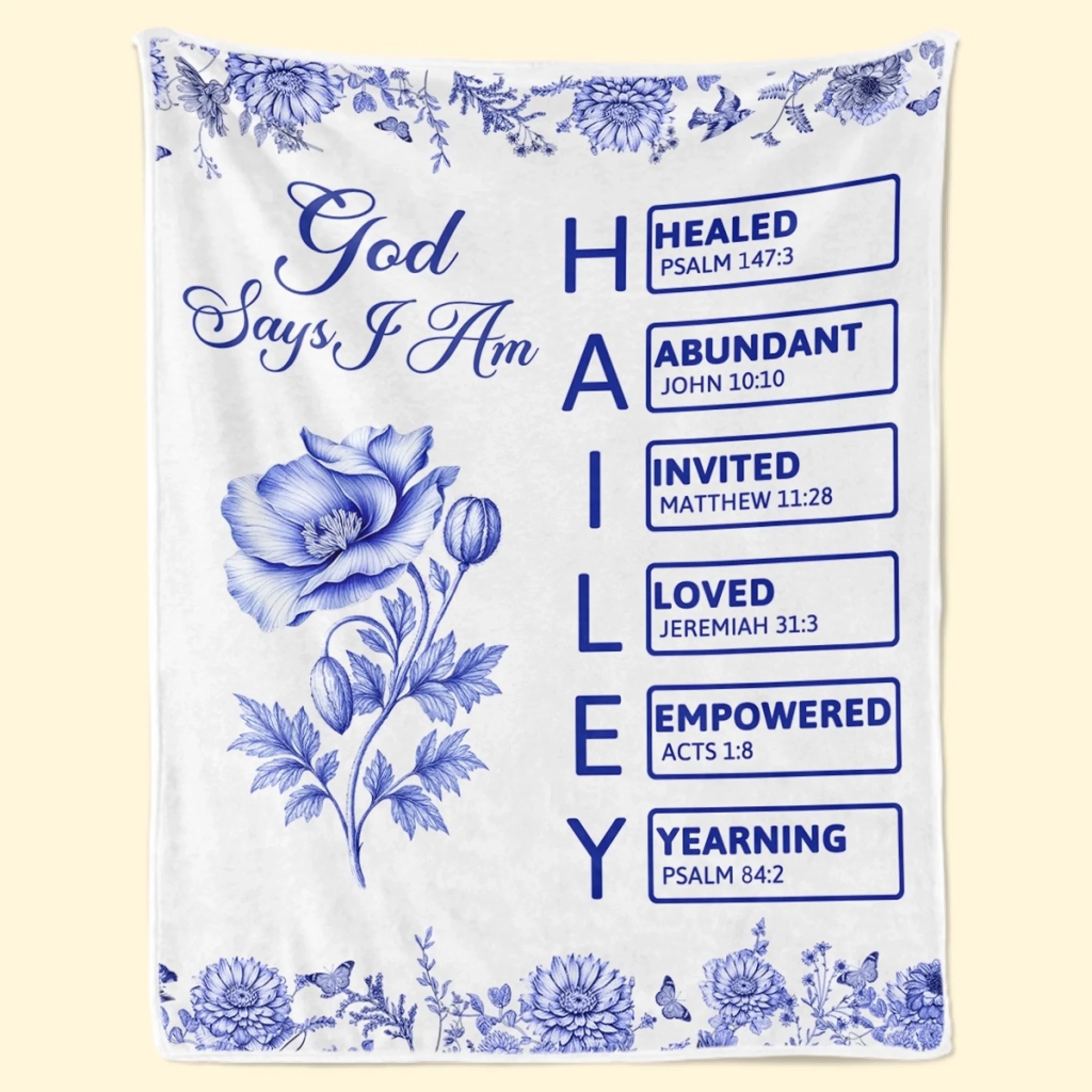 Custom God Says You Are Blanket, Personalized Best Friend Birthday Gift for Women, Sisters & BFFs