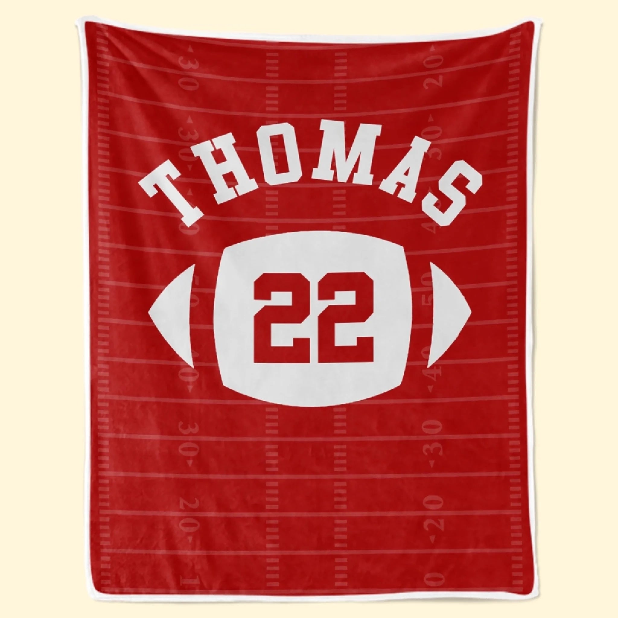 Custom American Football Blanket Personalized Gift for Birthday, NFL Fans, Sport Lovers & Graduates