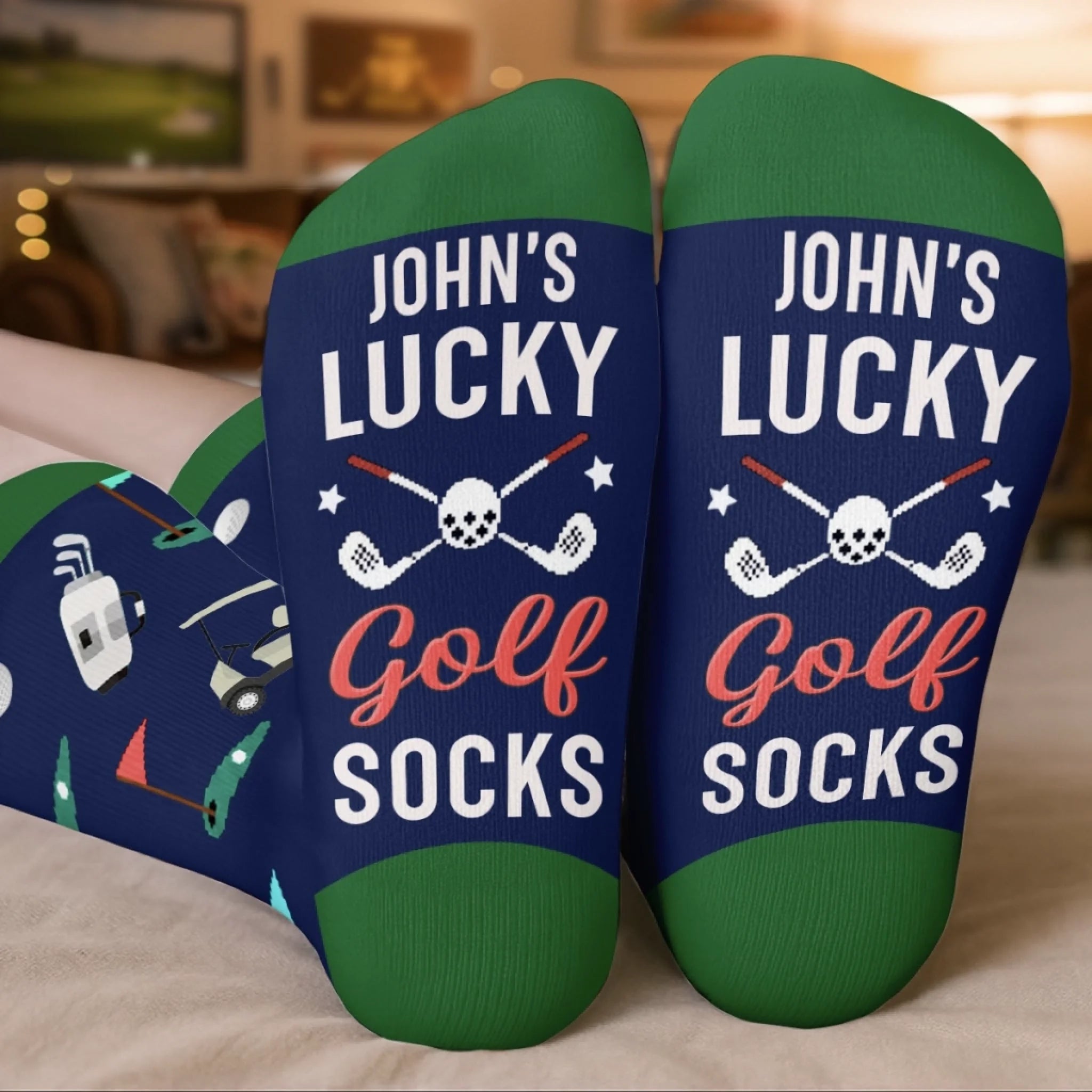 Custom Crew Socks Personalized Golf Is My Cardio Christmas Birthday Golf Gifts for Men and Women