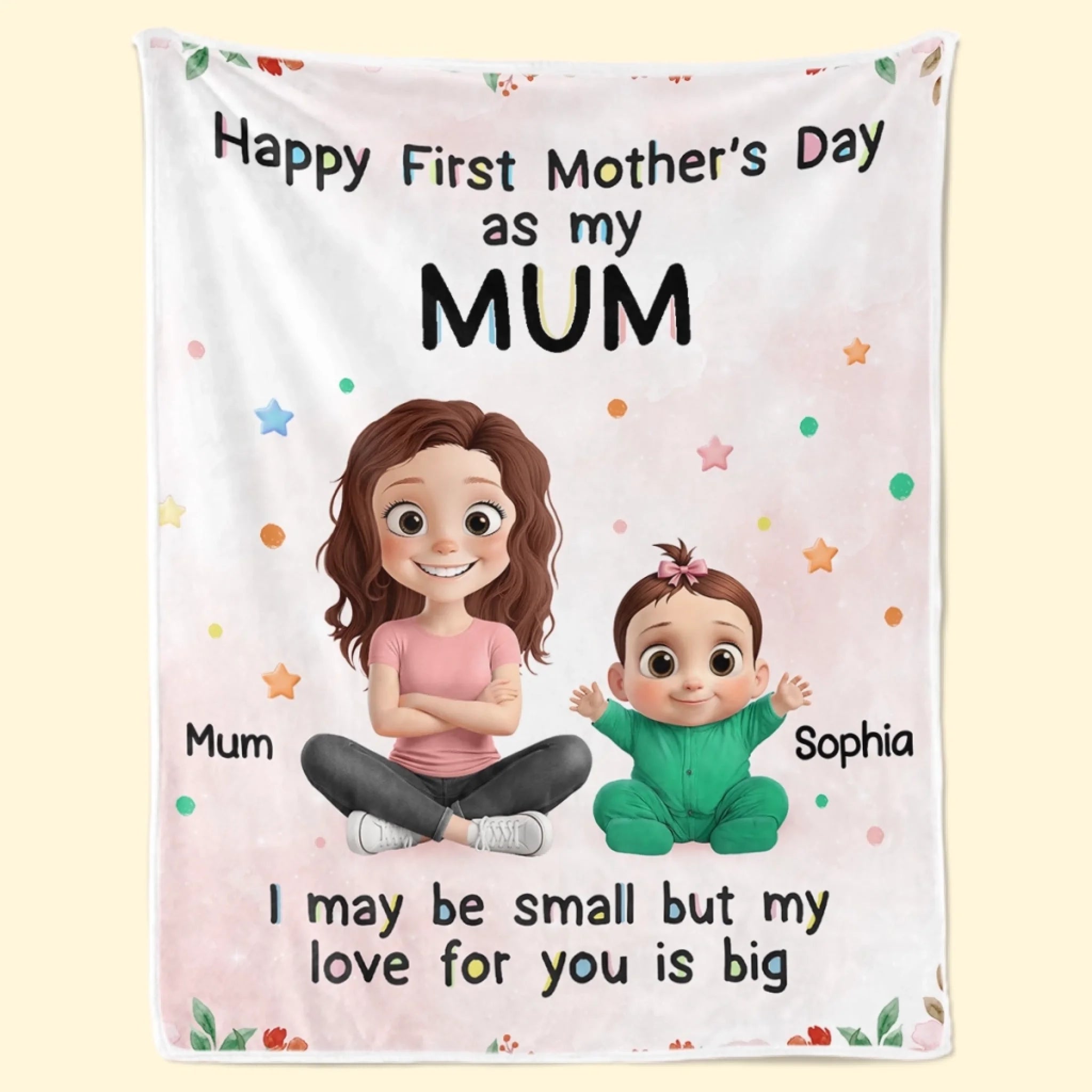 Custom Baby Blanket Personalized Baby Shower Gender Reveal Gift for New Moms Dads and Parents