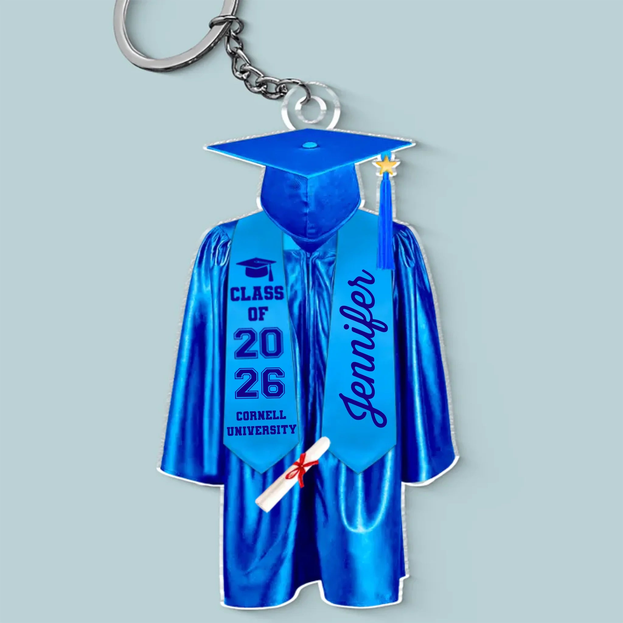 Personalized Graduation Acrylic Keychain Hard Work Pays Off Custom Family Gift