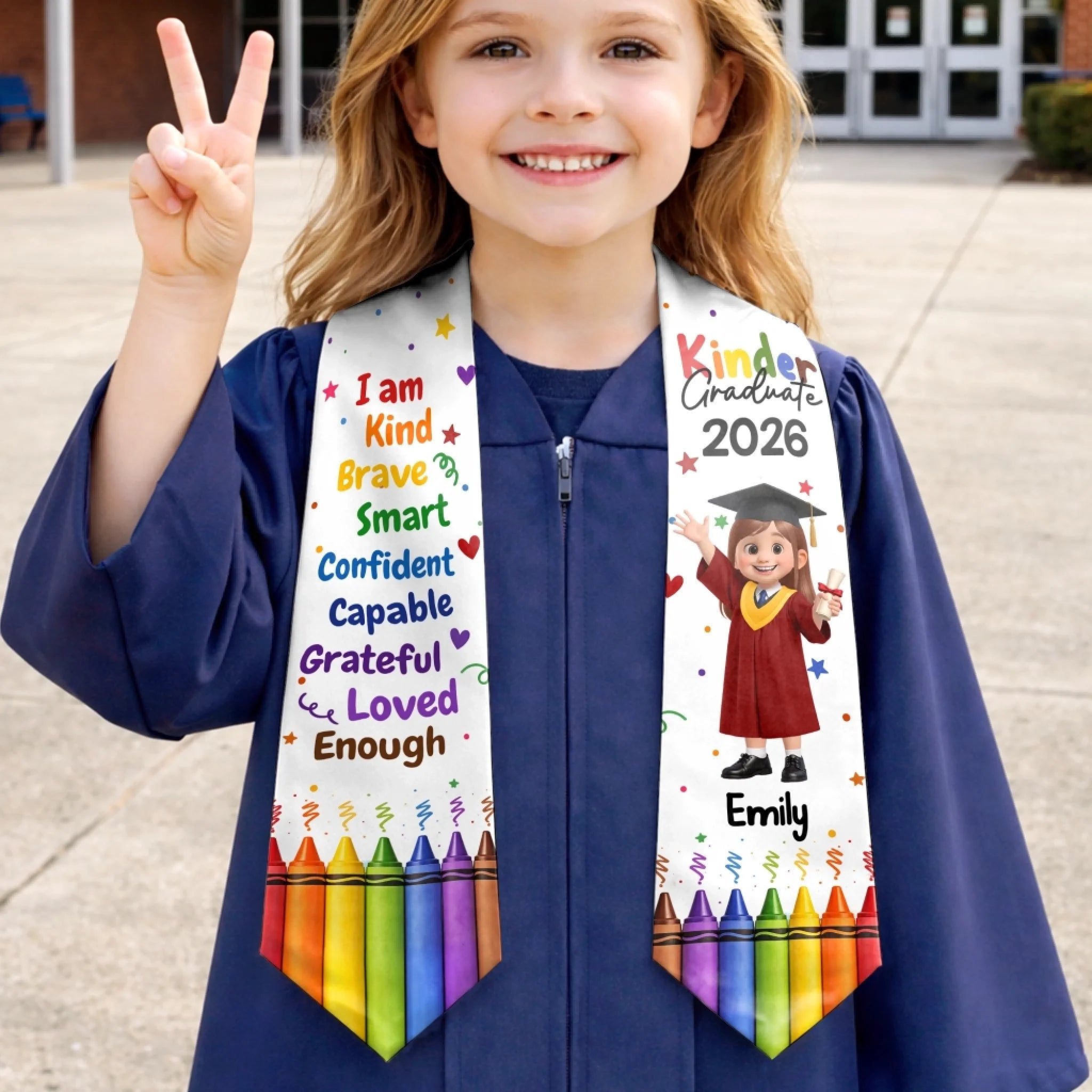 Personalized Kids Graduation Stole Future Starts Today Custom Graduation Gift for Kids