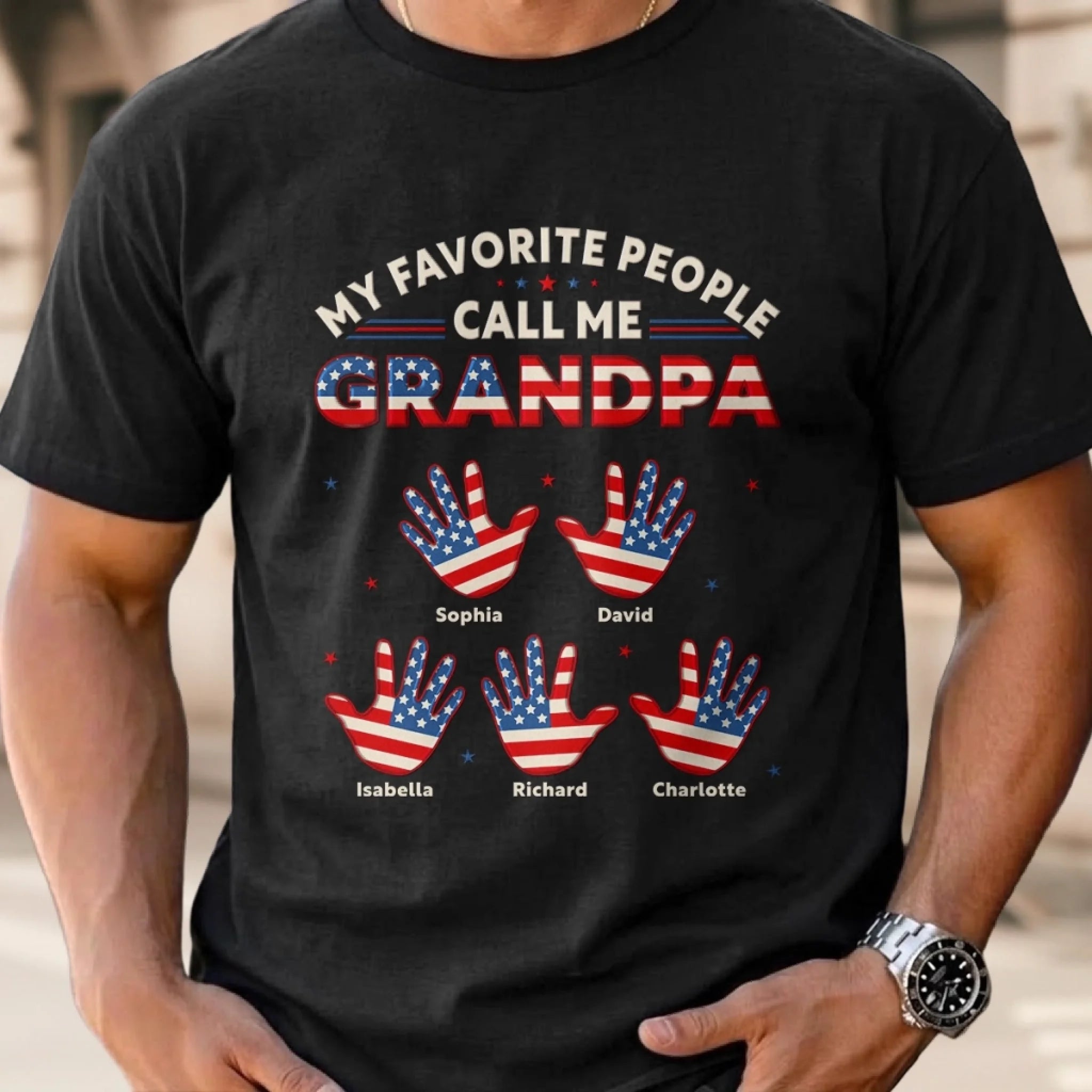 Custom Unisex T-Shirt or Hoodie Personalized America 250th Anniversary Gift for Dad or Grandpa