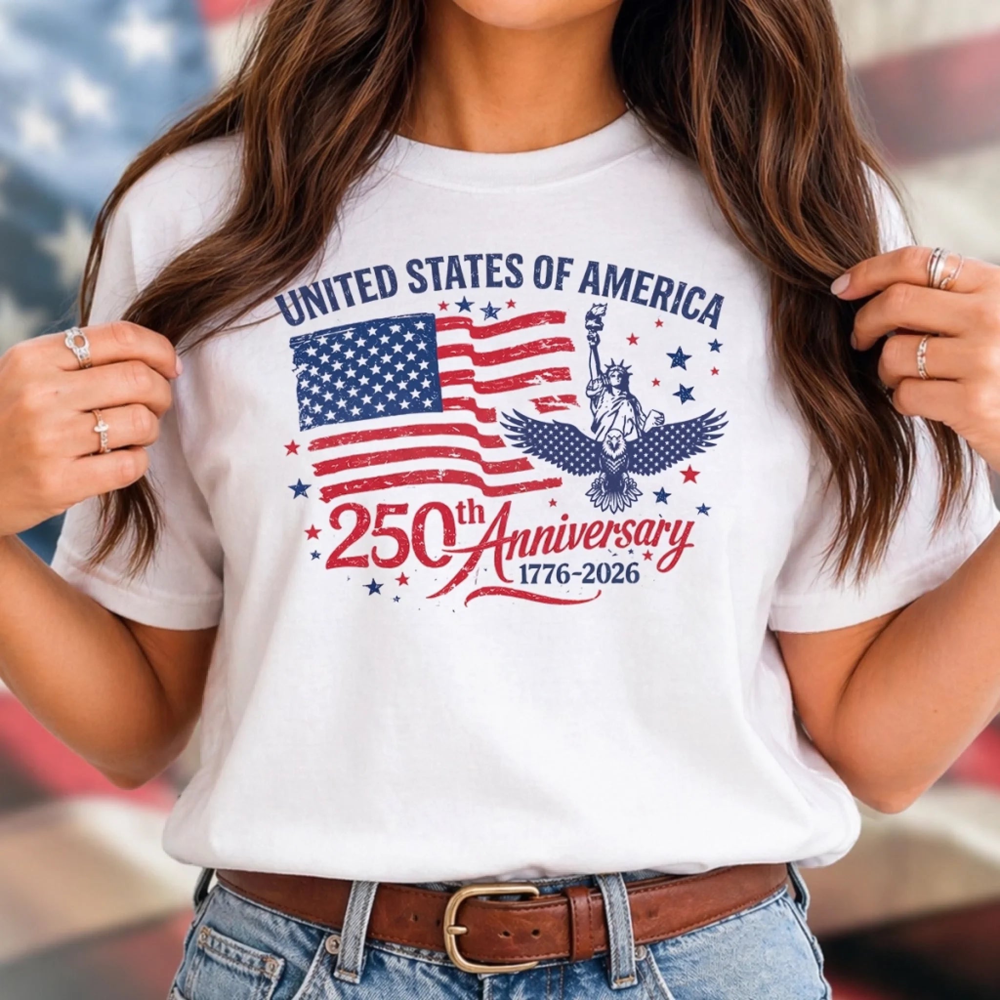 Unisex Premium T-Shirt or Hoodie America 250th Anniversary Gift United We Stand Always