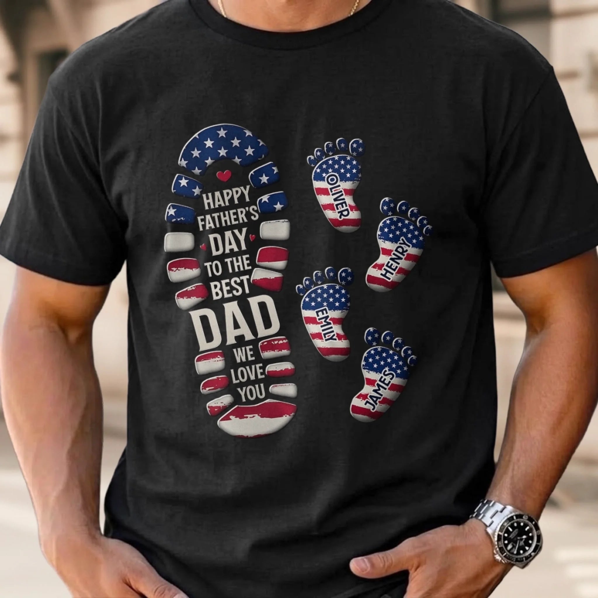 Custom Unisex T-Shirt or Hoodie, Personalized America 250th Anniversary Gift for Dad or Grandpa