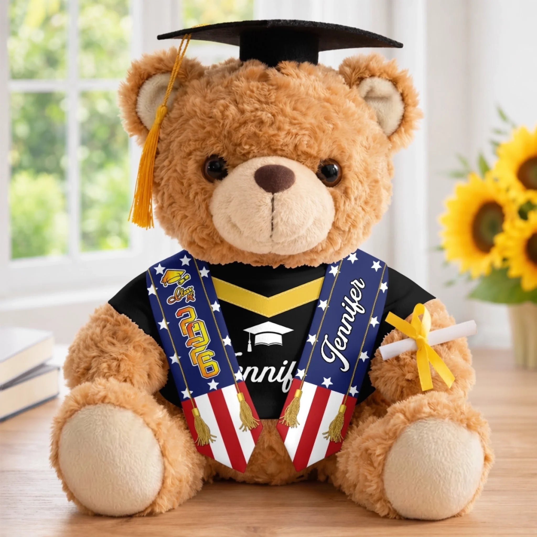 Custom Graduation Teddy Bear - Personalized Graduation Gift for Him or Her, Proud Today Inspired Forever