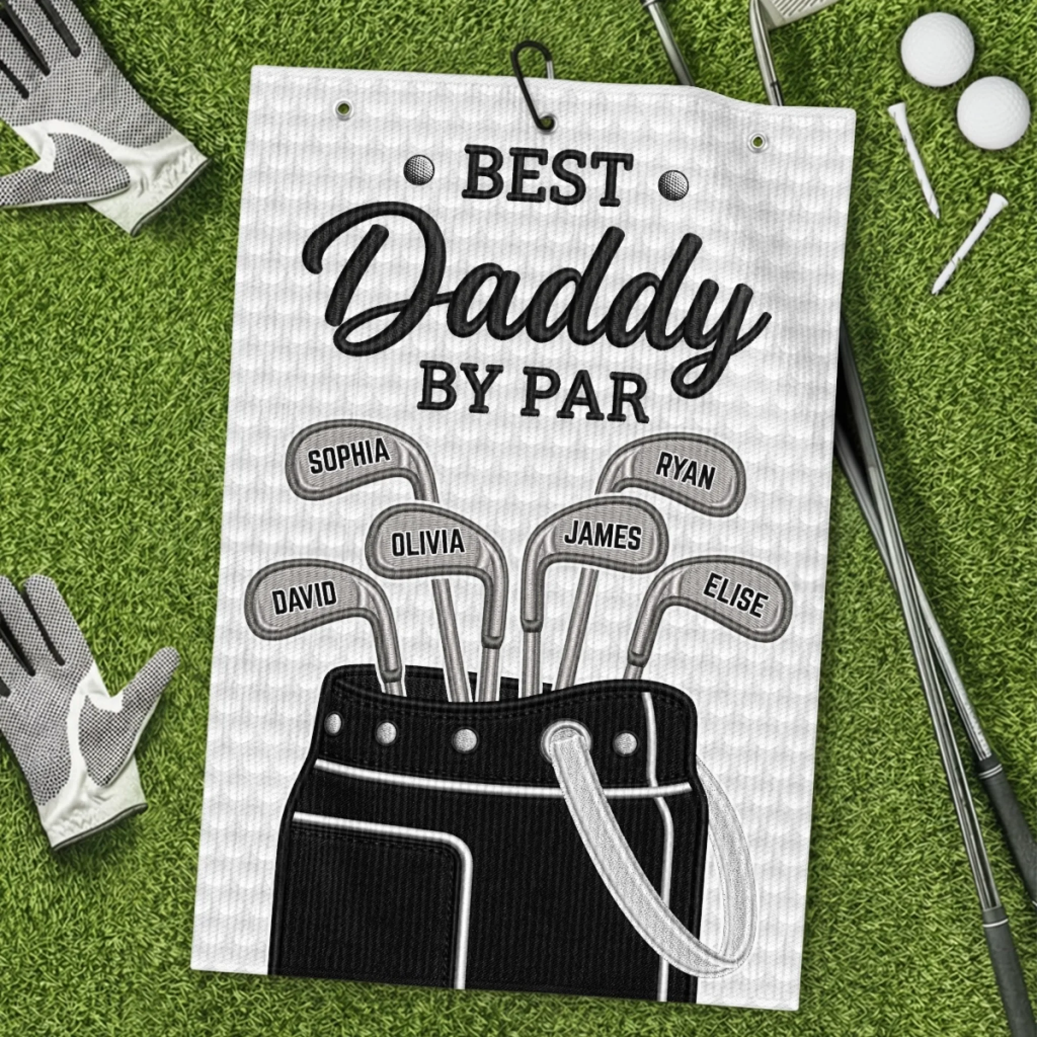 Custom Golf Towel Personalized Father's Day or Birthday Golf Gift for Dad or Grandpa