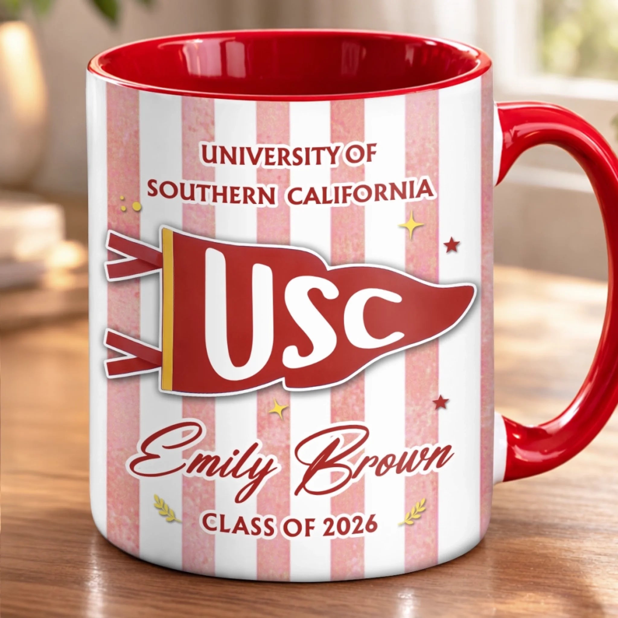 Custom Accent Mug - Personalized Graduation Gift for Him or Her, Future Bruin Vibes