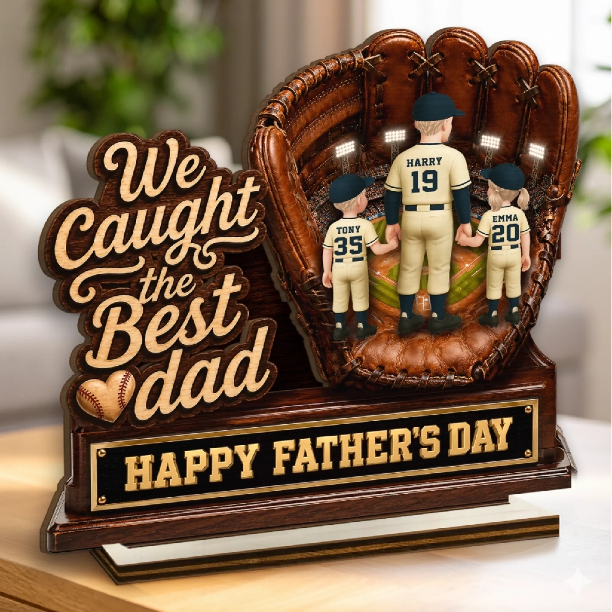 Personalized Baseball Wooden Plaque Legends Raise Champions Custom Gift for Dad Grandpa