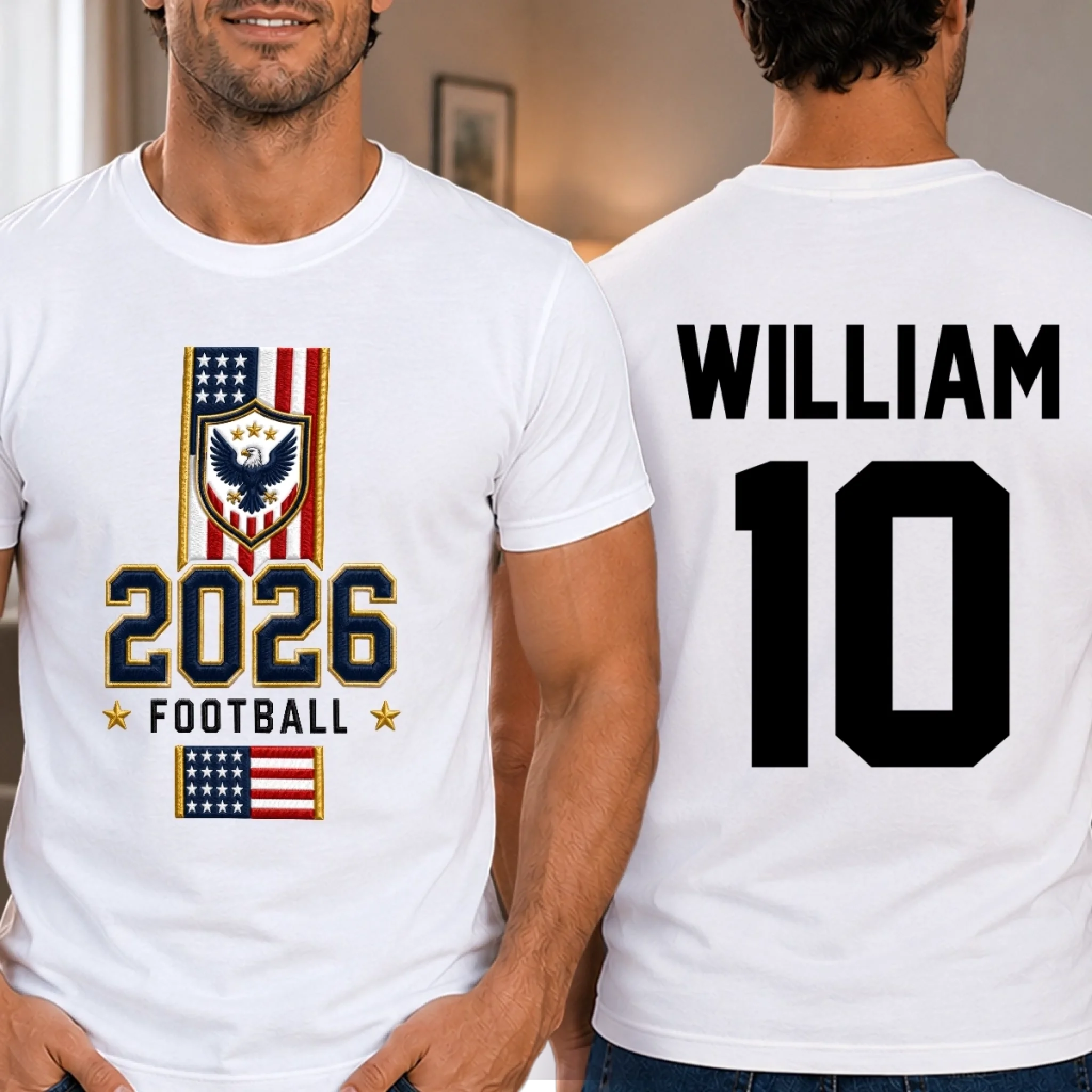 Custom Soccer World Cup Unisex T-Shirt Personalized Birthday Gift for Soccer Lovers
