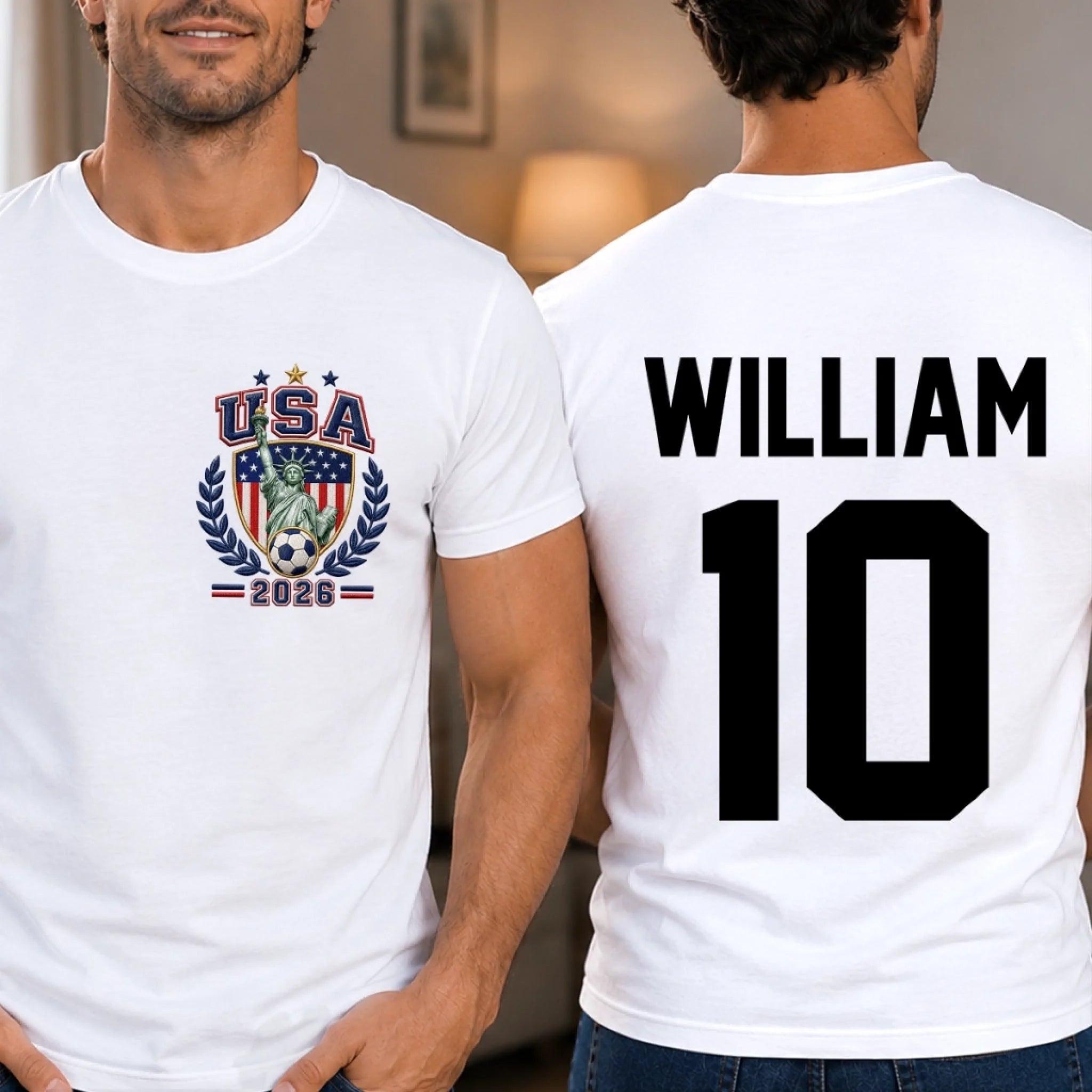 Custom Soccer World Cup Unisex T-Shirt Personalized Birthday Gift for Soccer Lovers and Sports Fans