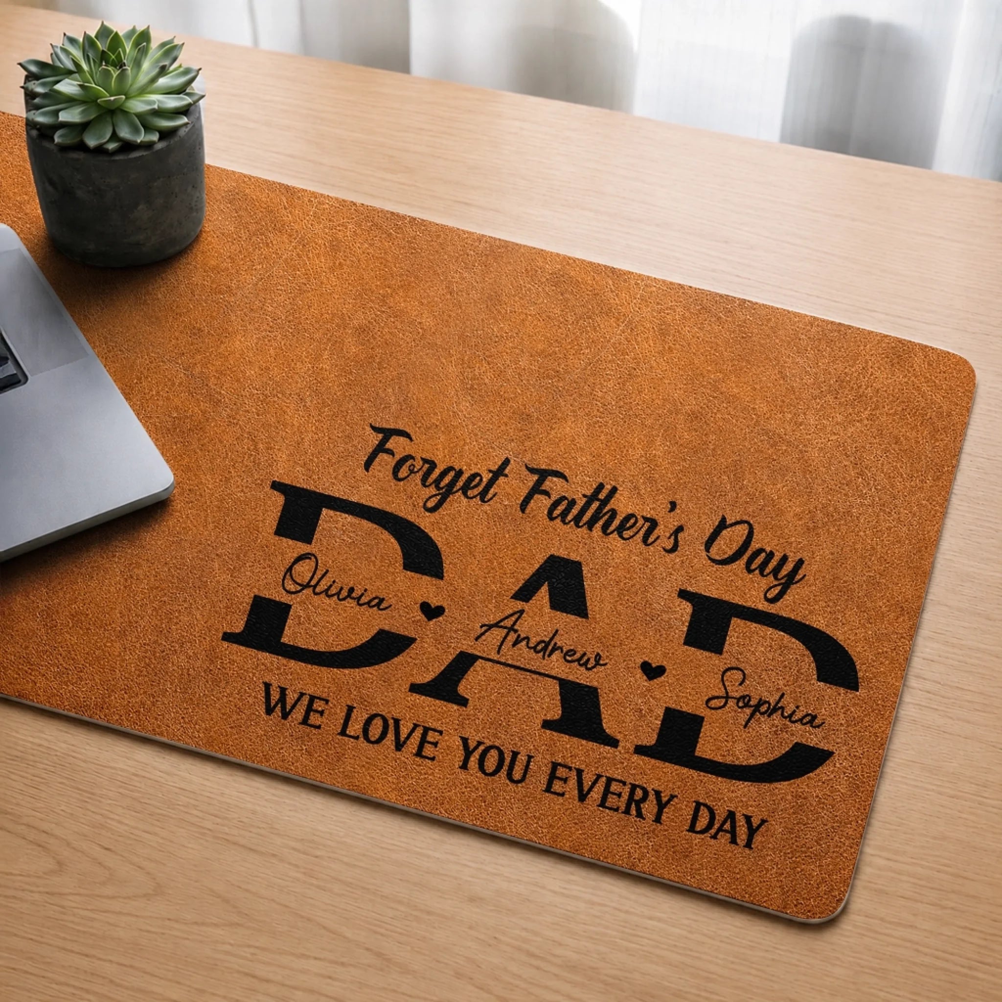 Custom Desk Mat Personalized Father's Day or Birthday Gift for Dad and Grandpa Loved Every Day