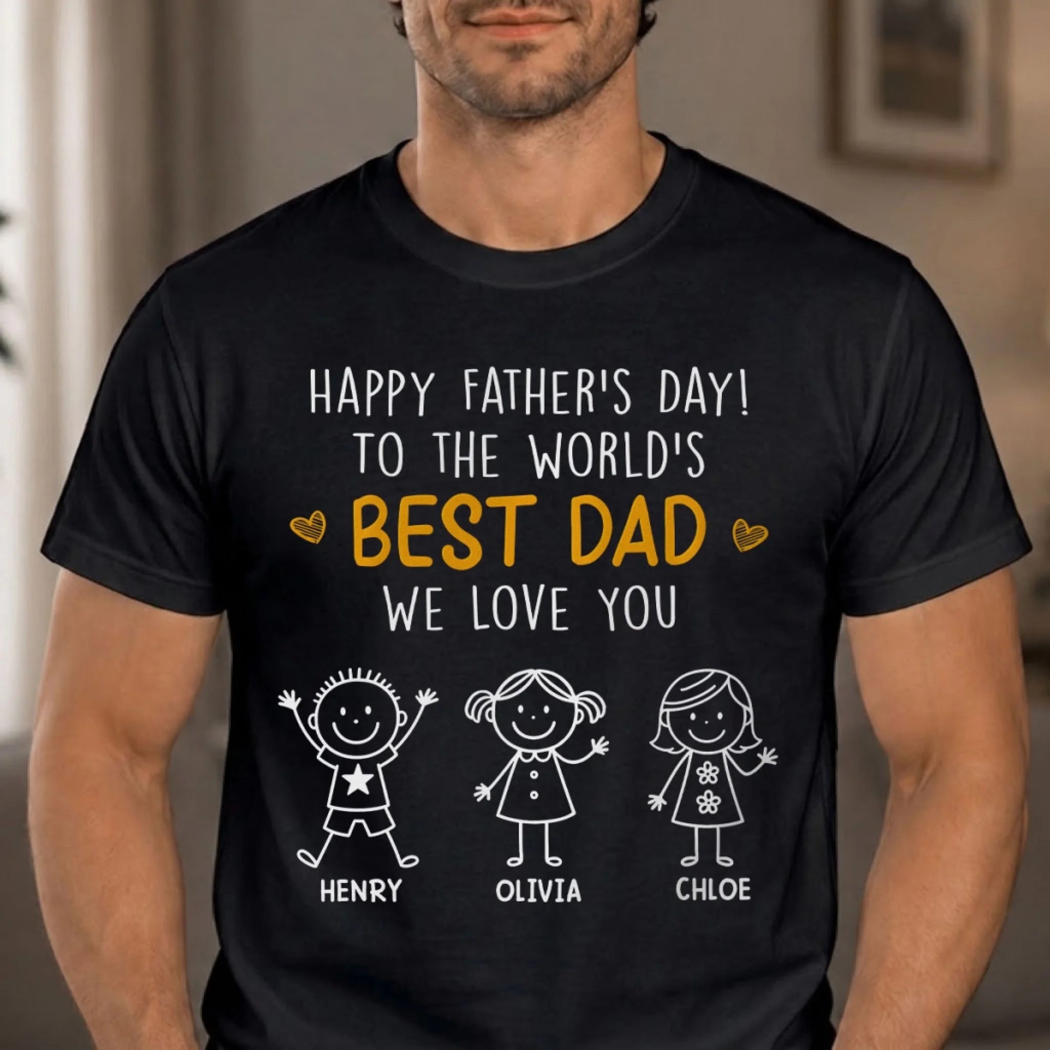 Custom T-Shirt or Hoodie Personalized Father's Day Birthday Gift for Dad or Grandpa