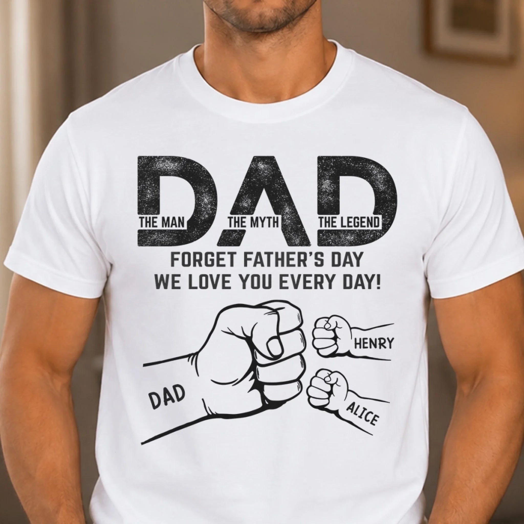 Custom T-Shirt or Hoodie Personalized Father's Day Birthday Gift for Dad or Grandpa