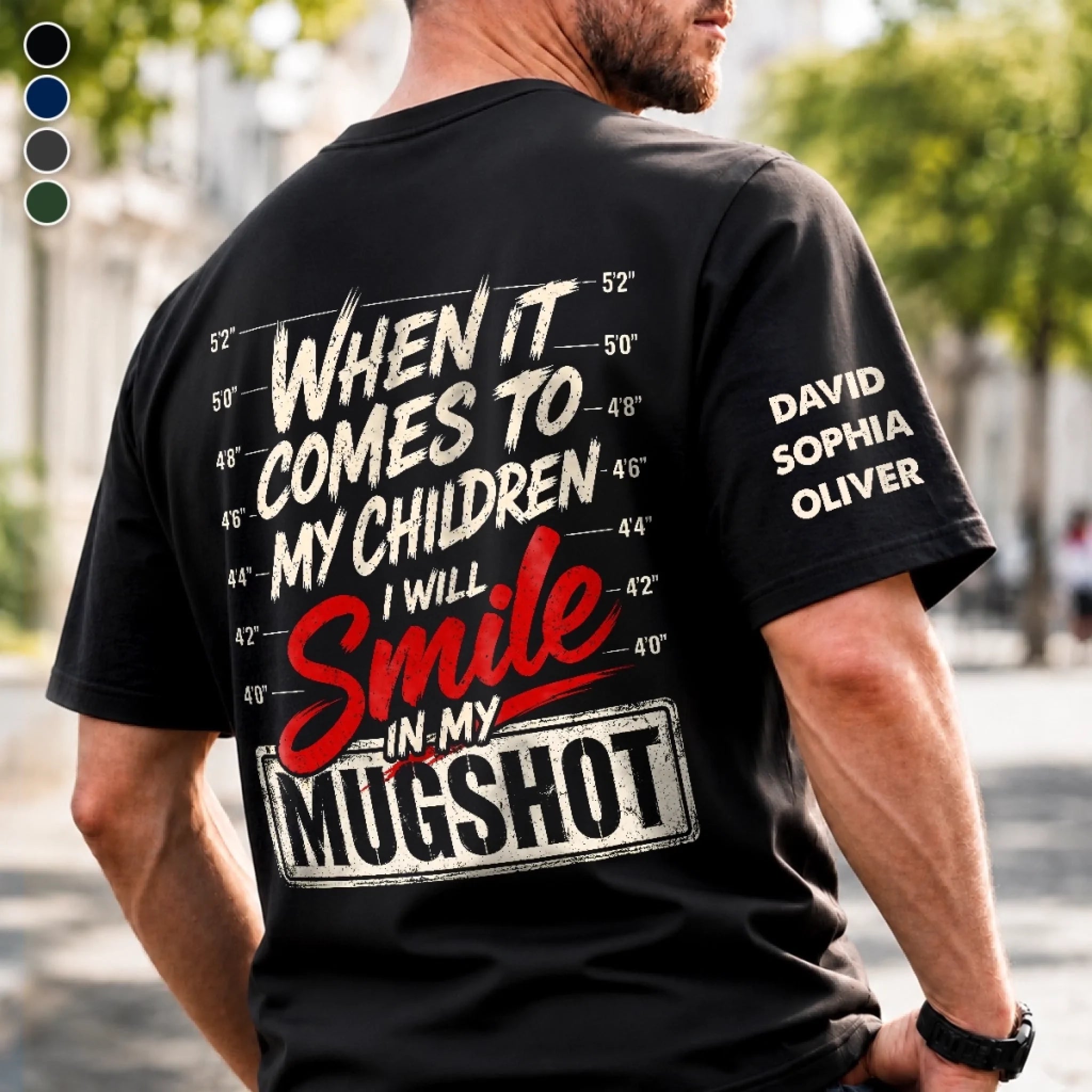 Custom Back Printed Shirt Personalized Father's Day Birthday Gift for Dad or Grandpa Dad's Love Lasts Forever