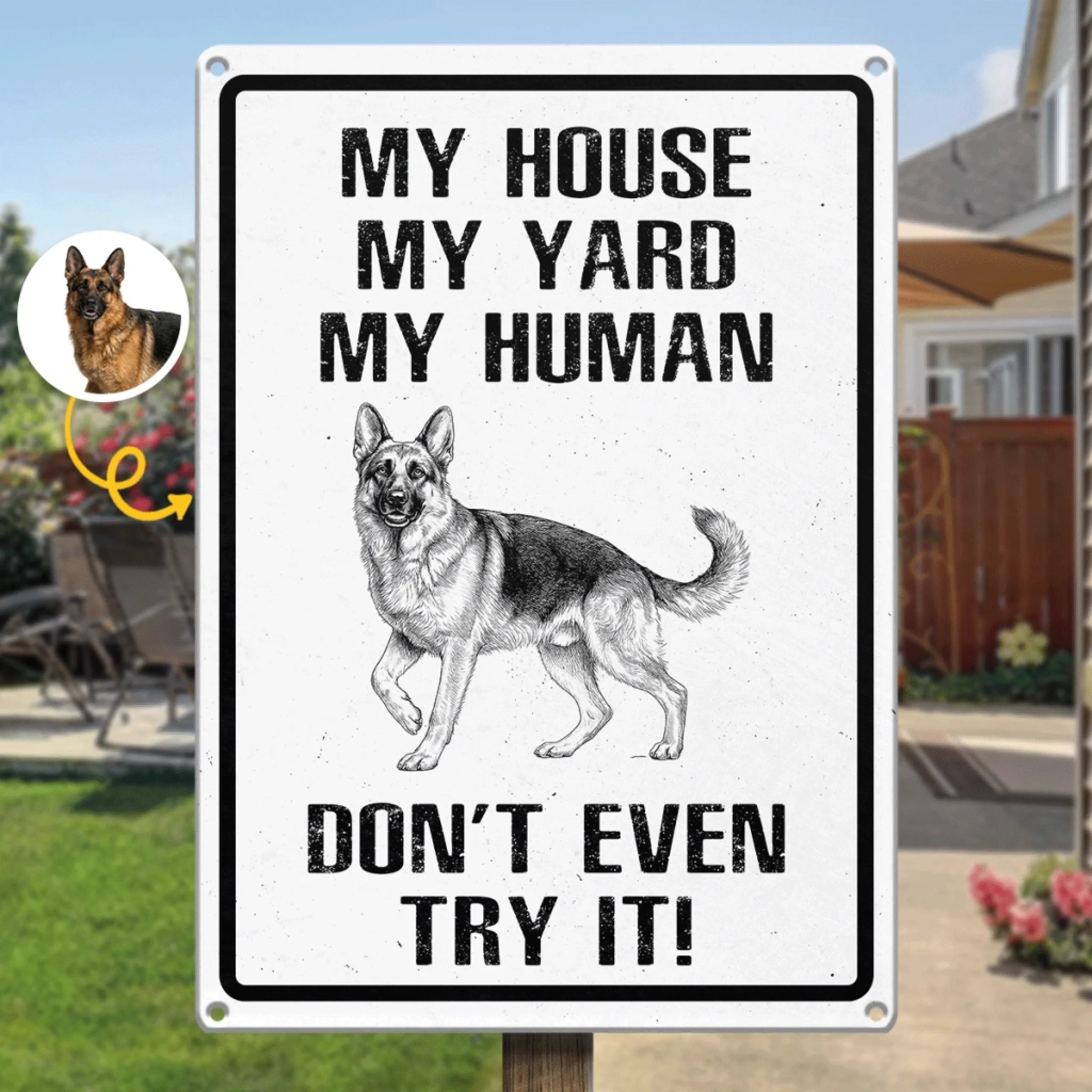 Custom Photo Metal Sign for Dog and Cat Lovers, Personalized Birthday Gift for Pet Owners