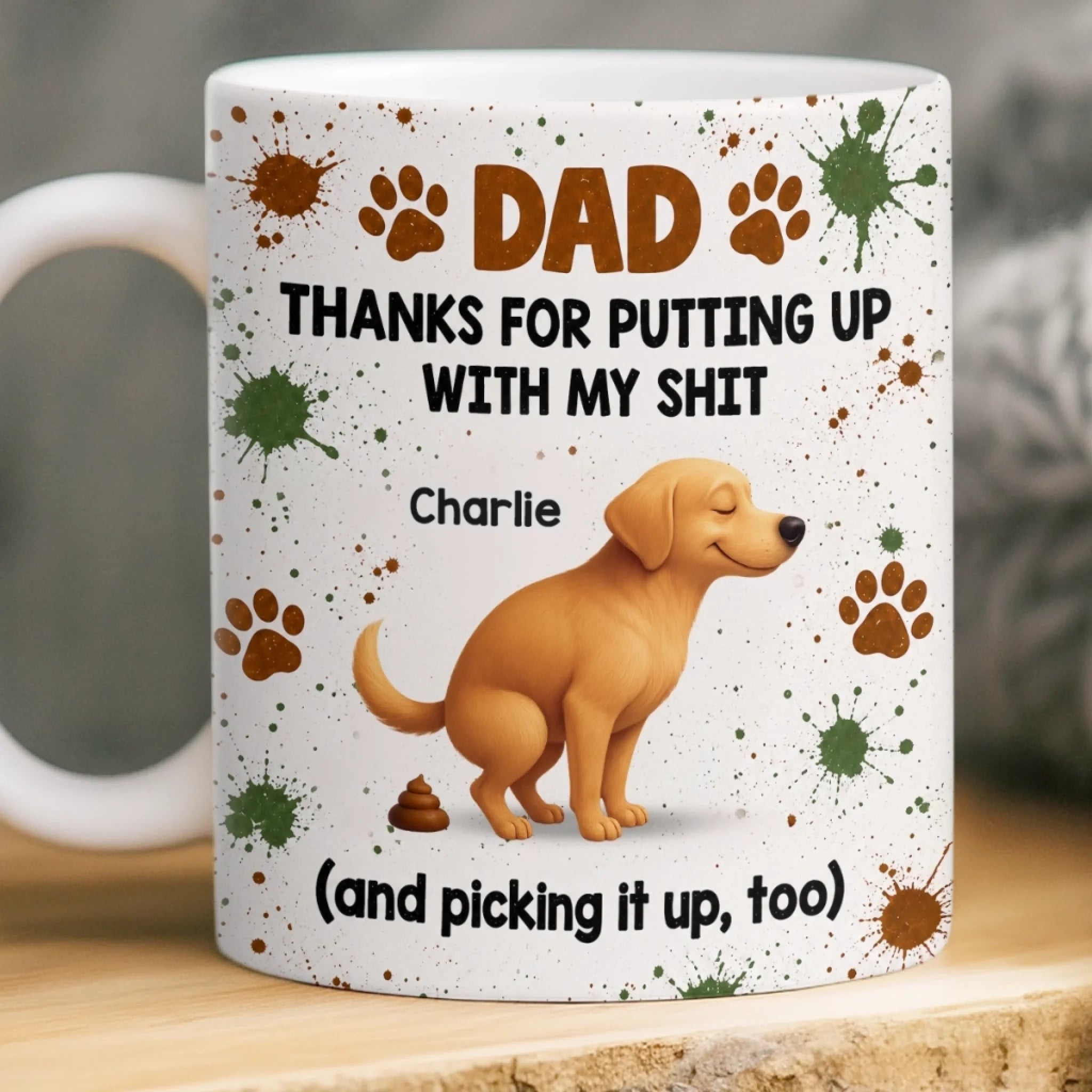 Custom Personalized Father's Day Mug for Dog Dads, Cat Moms and Pet Lovers - Home Is Where Pets Are
