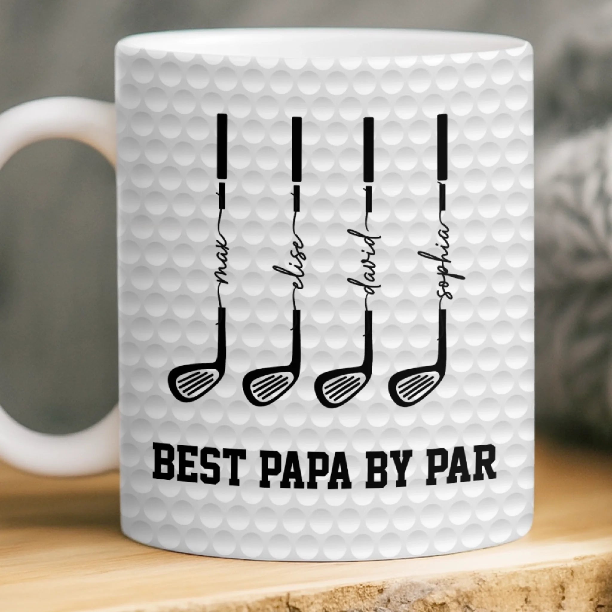 Custom 3D Inflated Effect Printed Mug Personalized Golf Gift for Dad or Grandpa Don’t Touch My Clubs