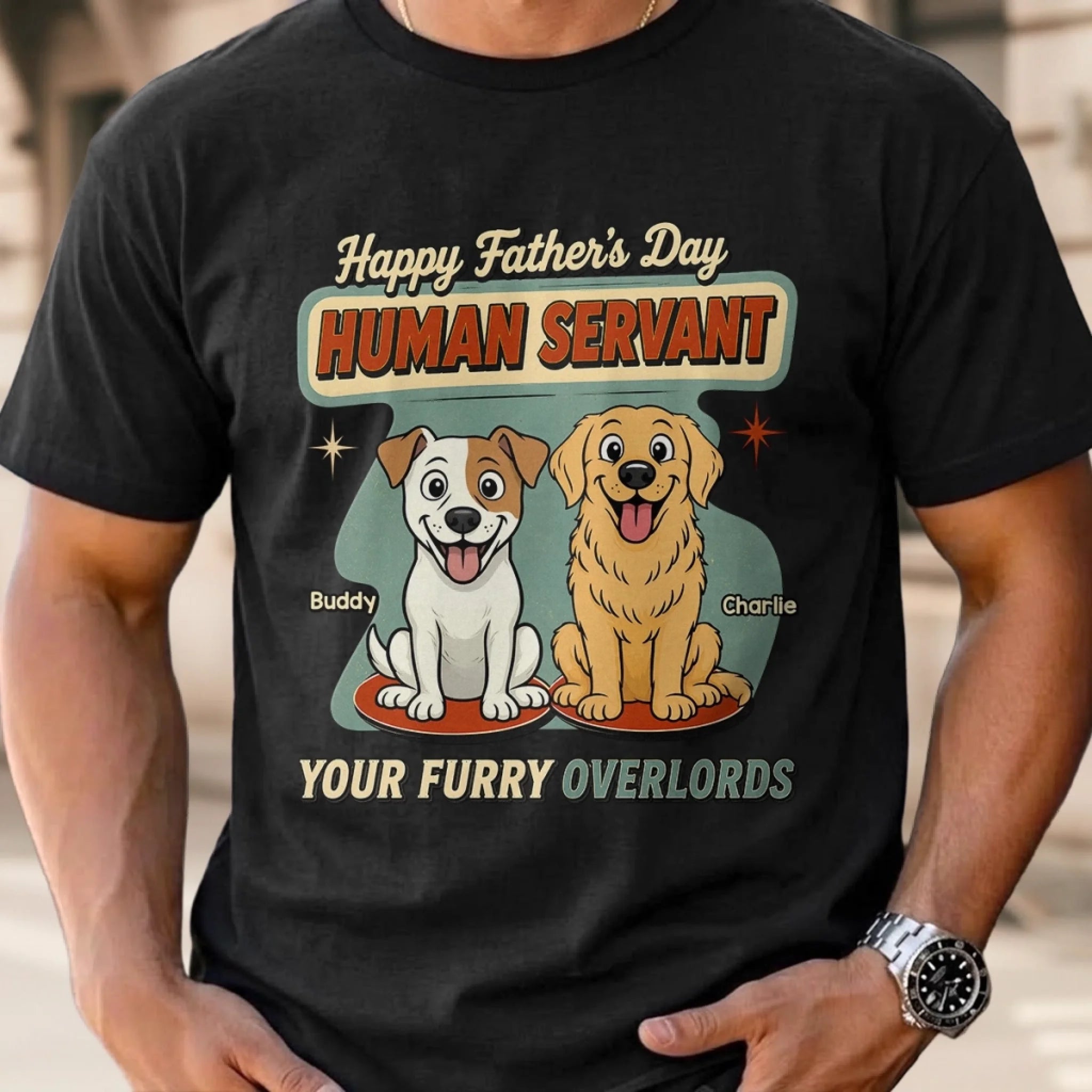 Custom Unisex T-Shirt or Hoodie for Dog Dad, Personalized Father's Day or Birthday Gift for Dog Lovers
