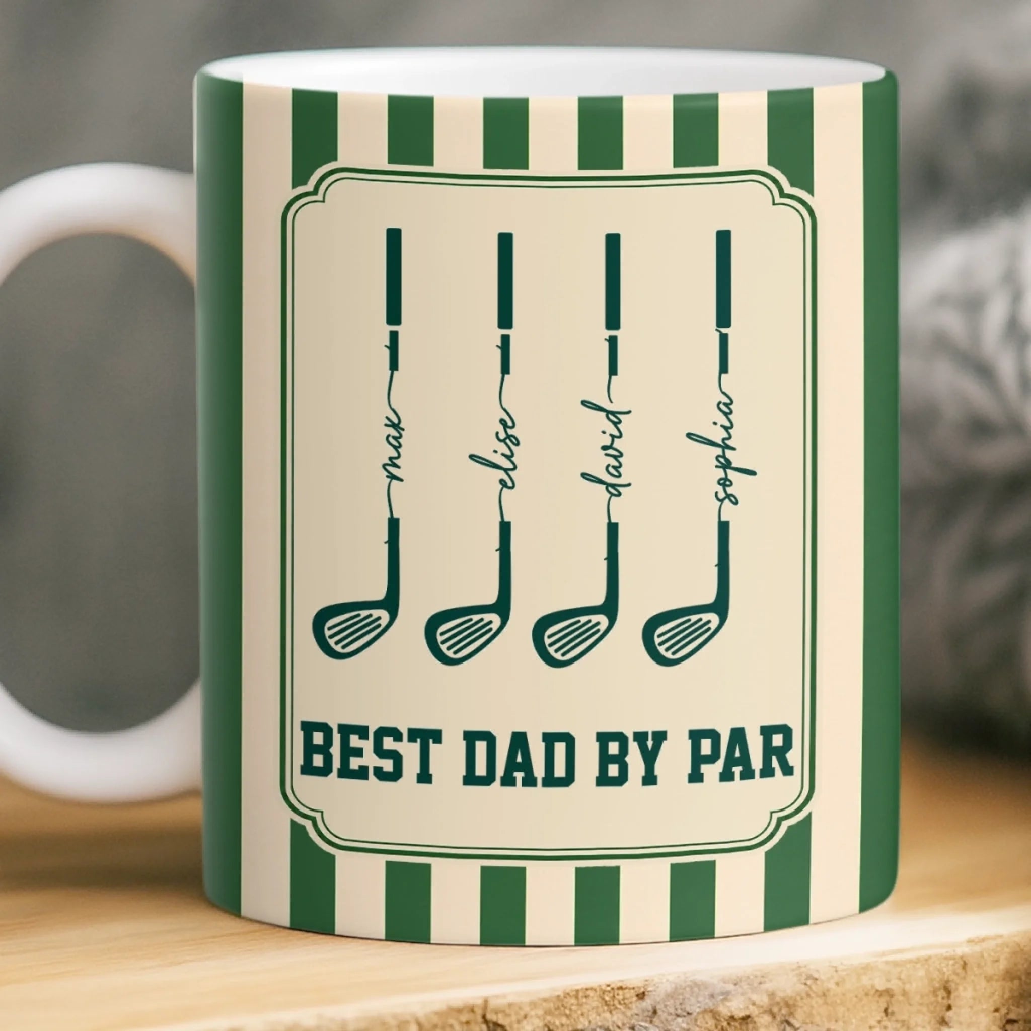 Custom 3D Inflated Effect Printed Mug Personalized Father's Day Birthday Golf Gift for Dad or Grandpa