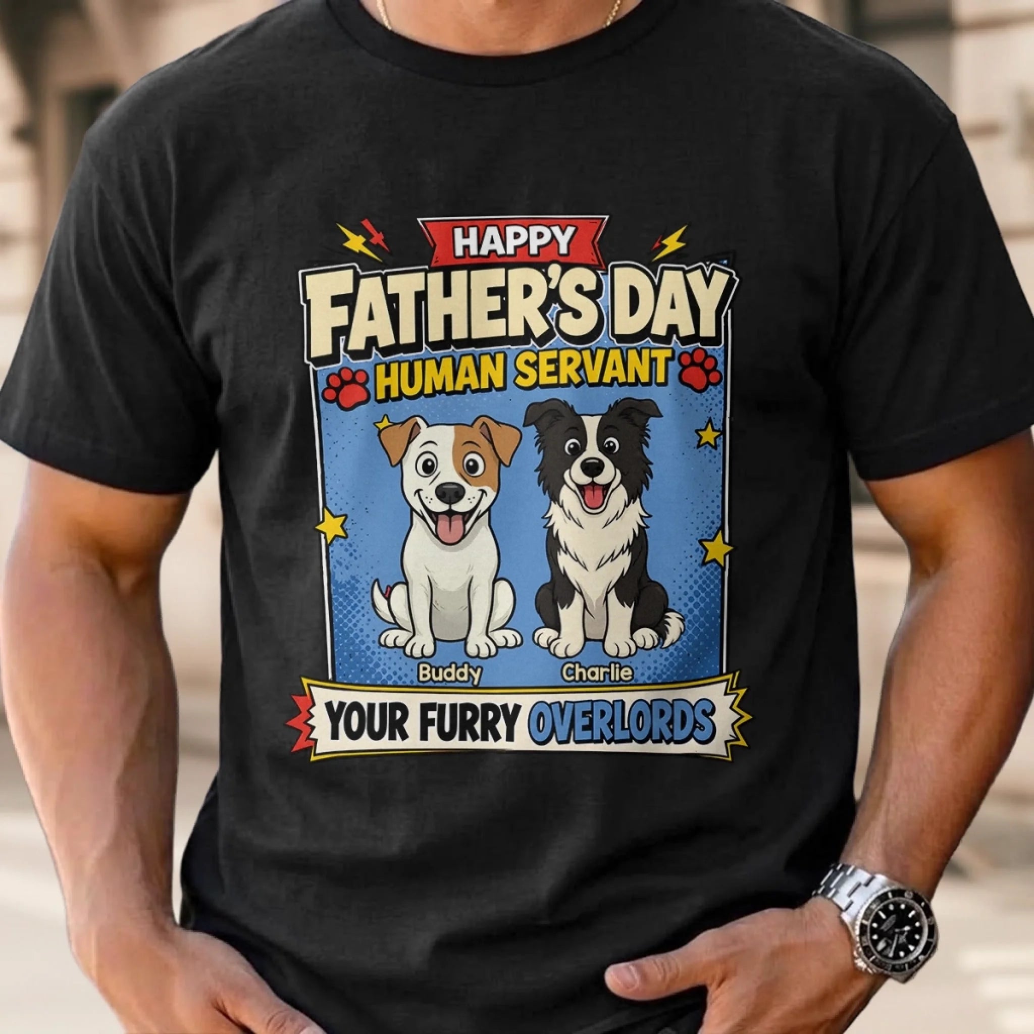 Custom Unisex T-Shirt or Hoodie, Personalized Dog Dad Father's Day Birthday Gift for Dog Lovers