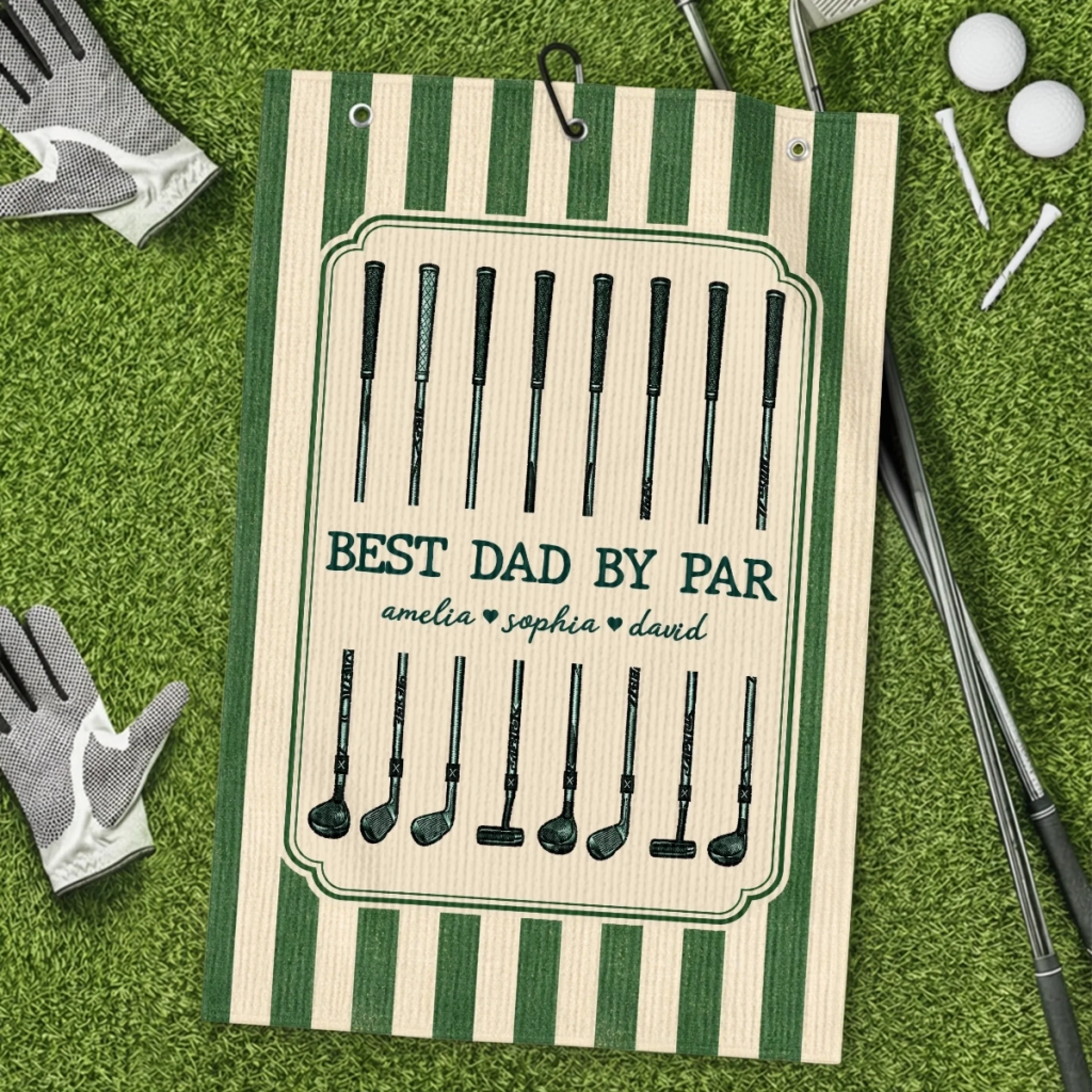 Custom Golf Towel Personalized Father's Day Birthday Golf Gift for Dad or Grandpa Chasing Birdies All Day