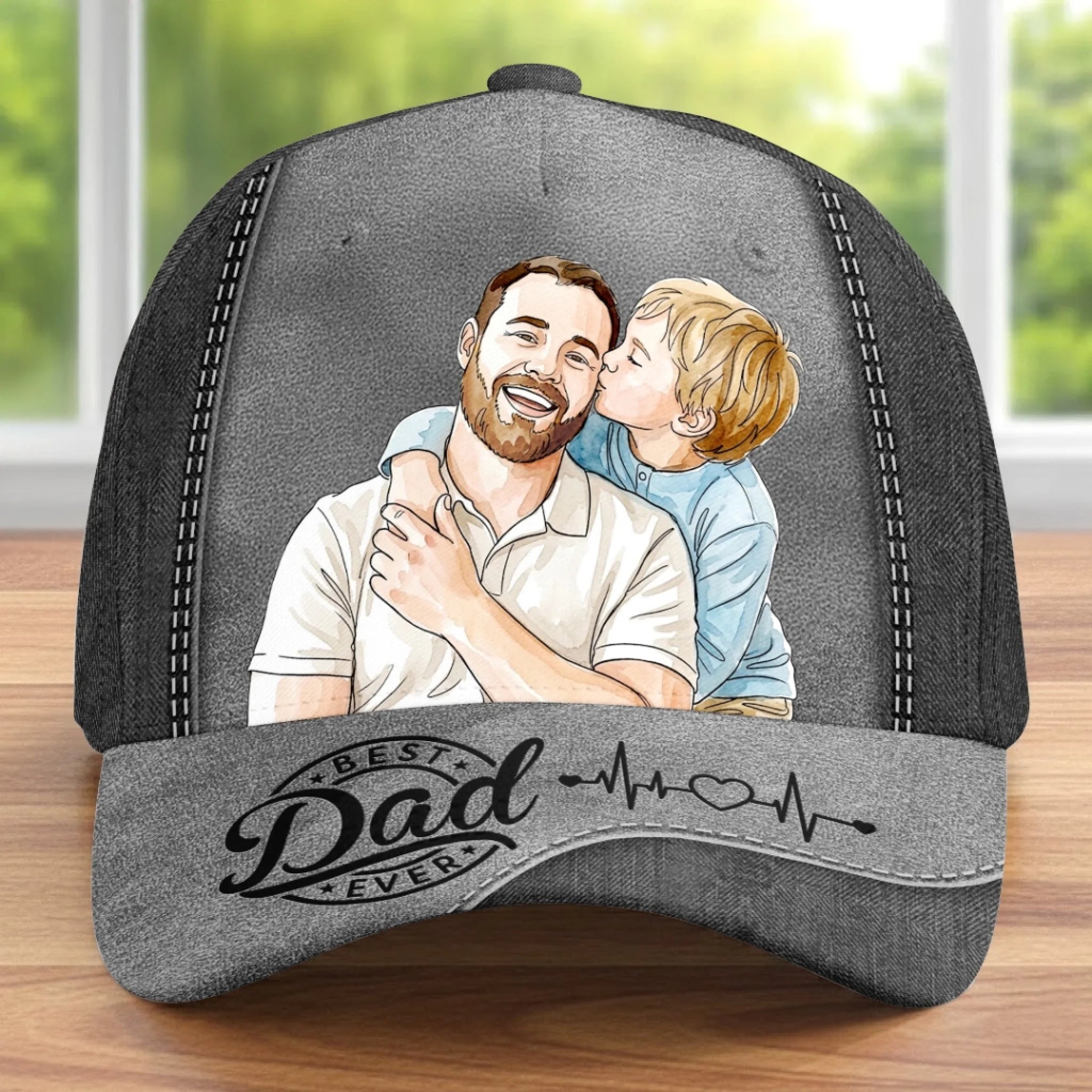 Custom Photo Classic Cap Personalized Dad Mode Activated Hat for Father's Day Birthday Gifts for Dad or Grandpa
