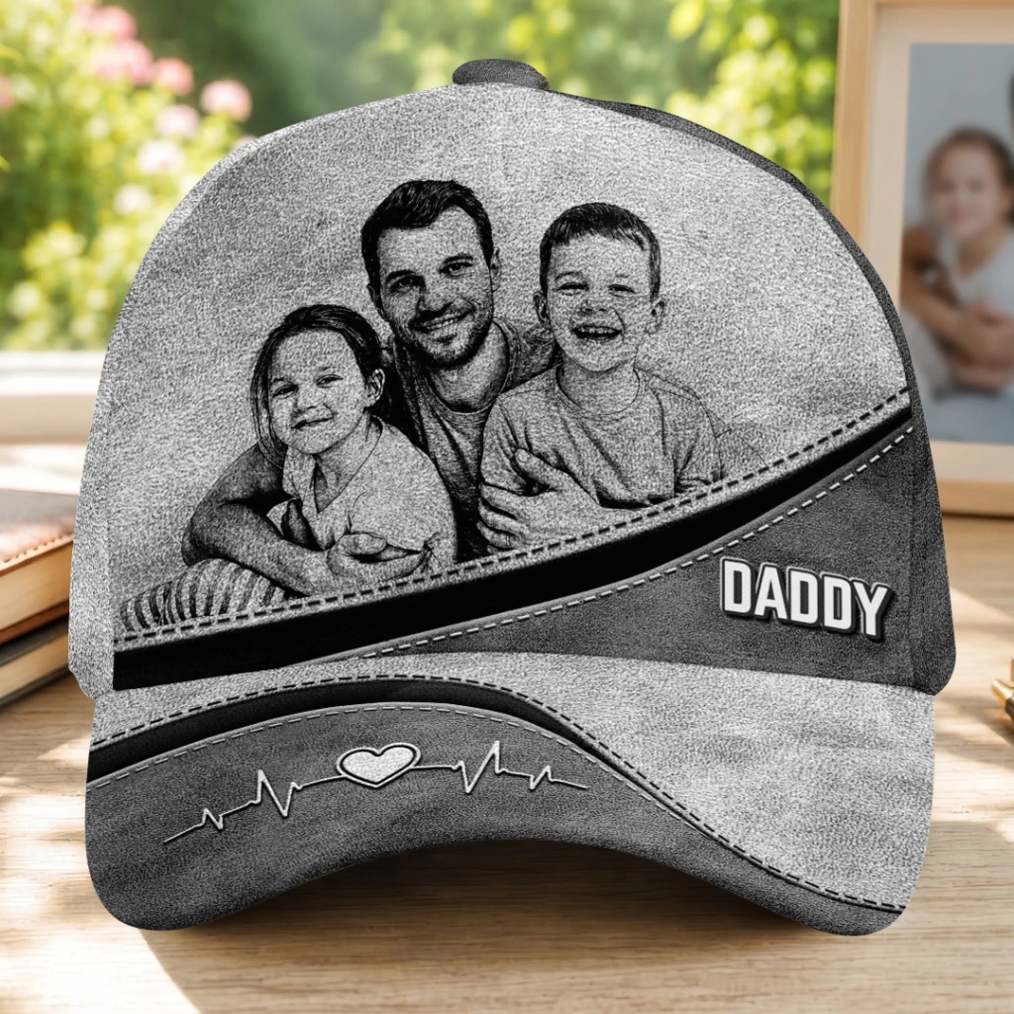 Custom Photo Classic Cap - Personalized Father's Day or Birthday Gift for Dad and Grandpa