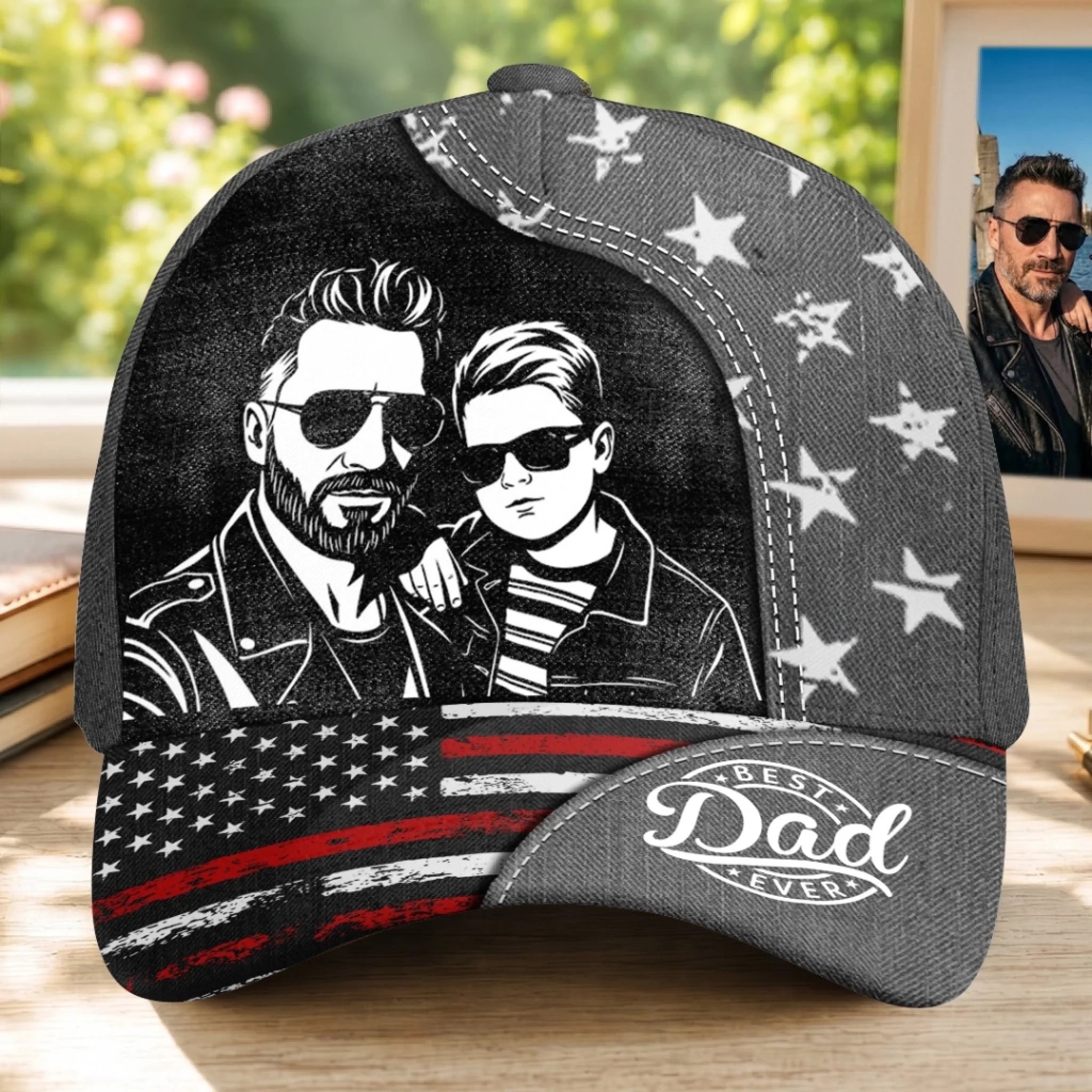 Custom Photo Classic Cap Personalized Father's Day or Birthday Gift for Dad or Grandpa