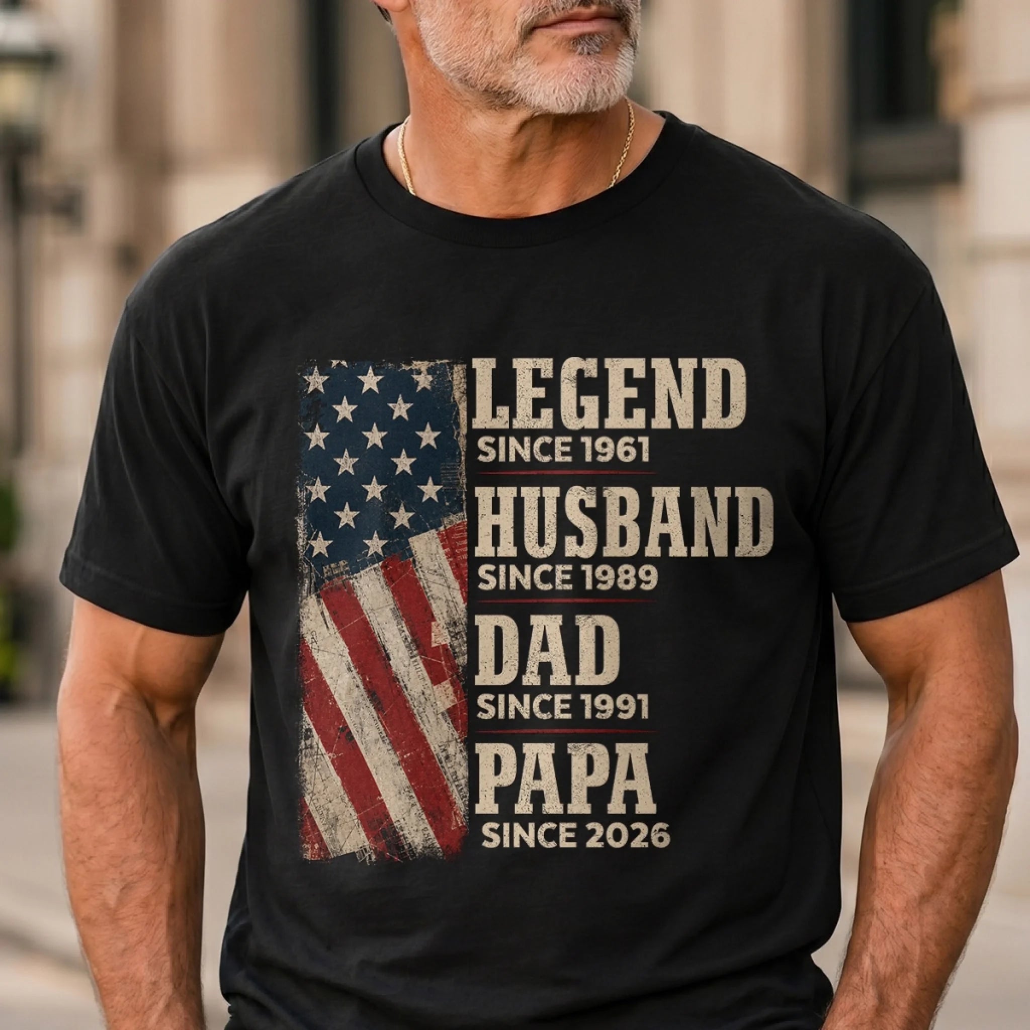 Custom T-Shirt or Hoodie Personalized Father's Day Birthday Gift for Dad or Grandpa Legendary Since Day One