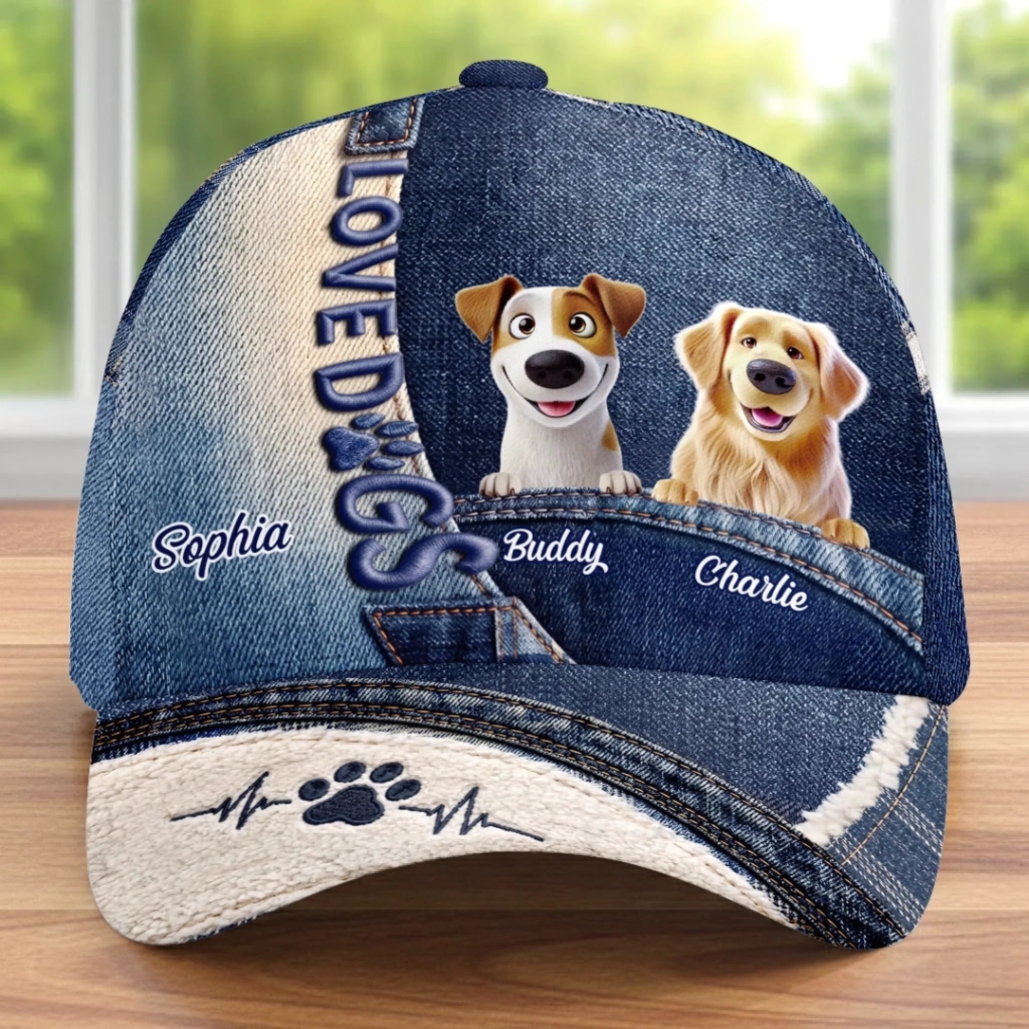 Custom Classic Cap for Dog Cat Lovers, Personalized Birthday Gift for Dog Moms and Dads